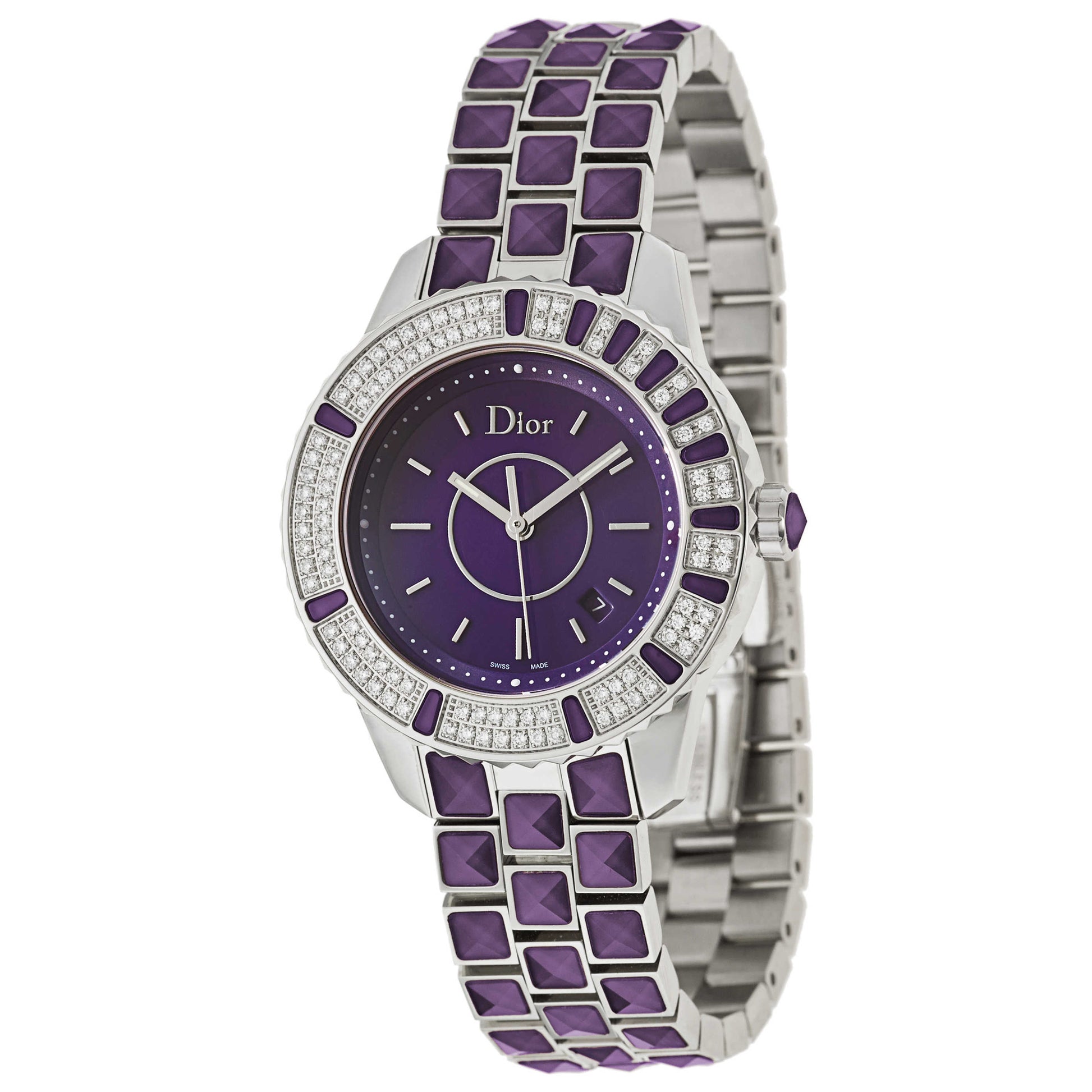 Front view of Christian Dior Christal Women's Swiss Quartz (Battery-Powered) Watch CD11311JM001