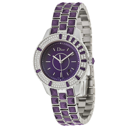 Front view of Christian Dior Christal Women's Swiss Quartz (Battery-Powered) Watch CD11311JM001