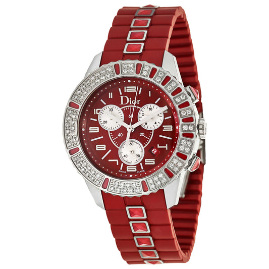 Front view of Christian Dior Christal Women's Swiss Quartz (Battery-Powered) Watch CD11431BR001