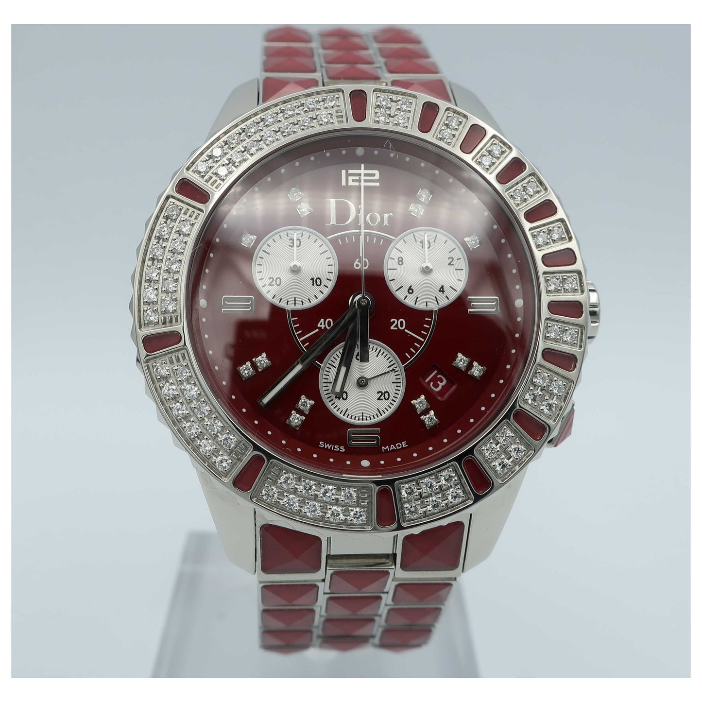 Front view of Christian Dior Christal Women's Swiss Quartz (Battery-Powered) Watch CD11431FM002-SD