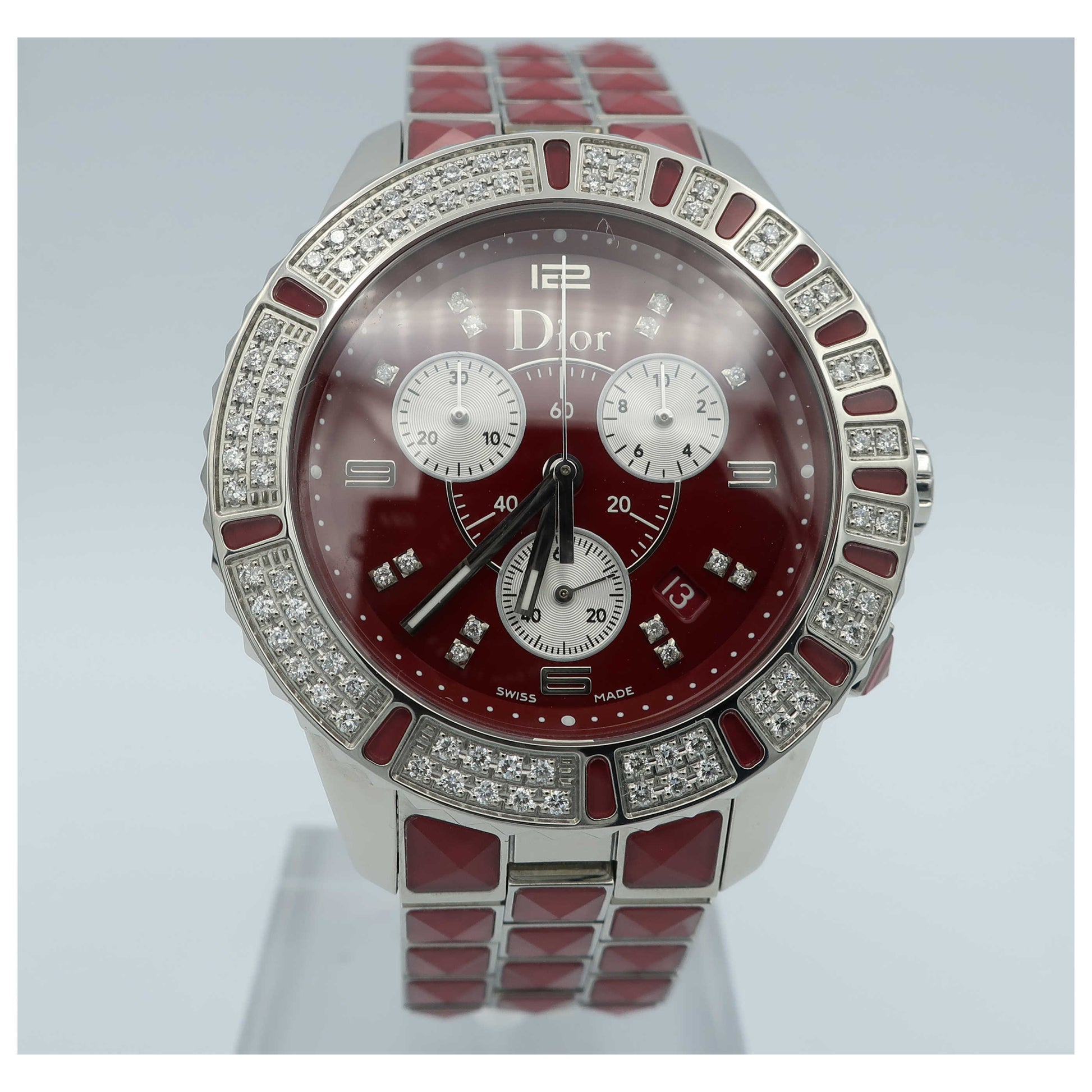 Front view of Christian Dior Christal Women's Swiss Quartz (Battery-Powered) Watch CD11431FM002-SD