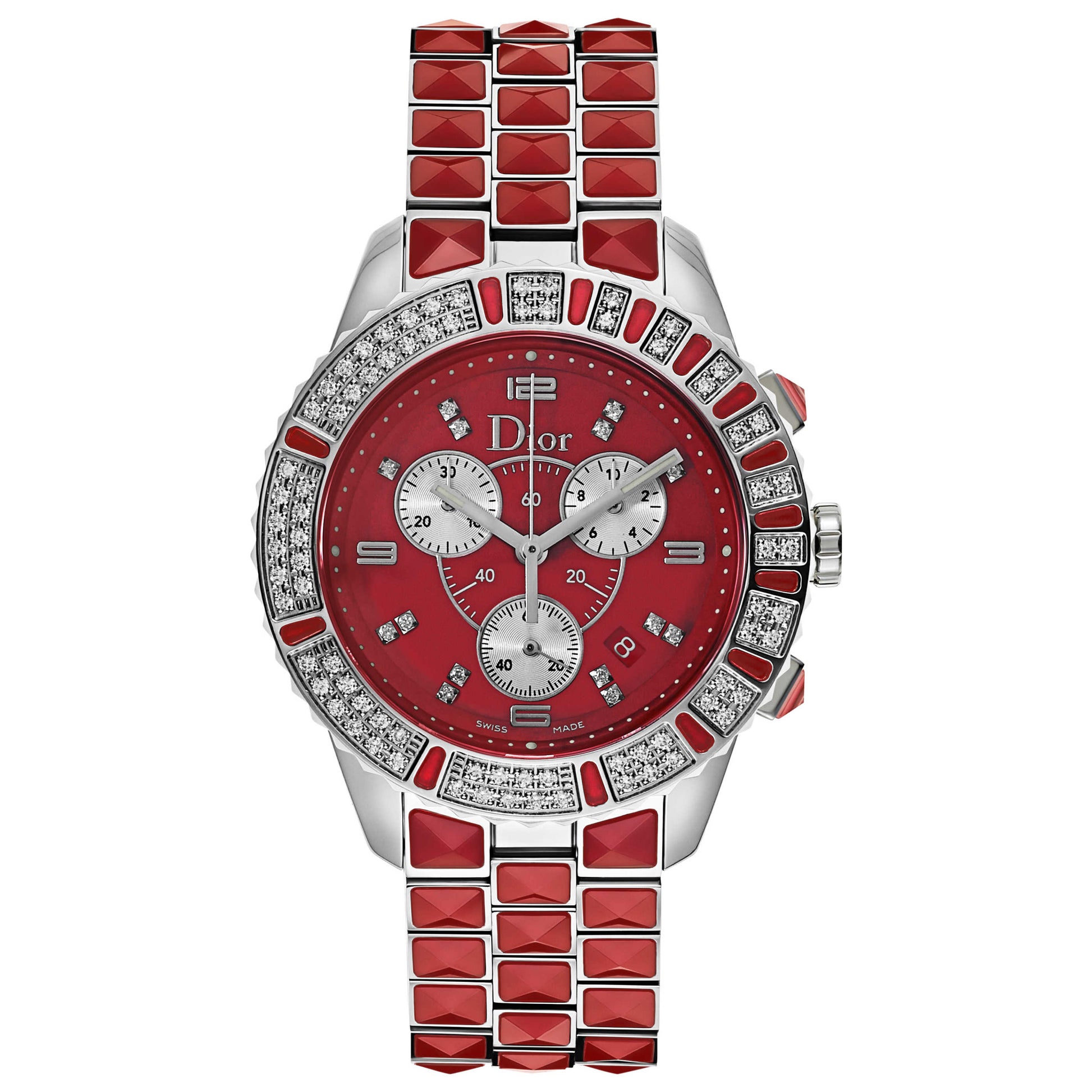 Front view of Christian Dior Christal Women's Swiss Quartz (Battery-Powered) Watch CD11431FM002