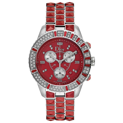 Front view of Christian Dior Christal Women's Swiss Quartz (Battery-Powered) Watch CD11431FM002