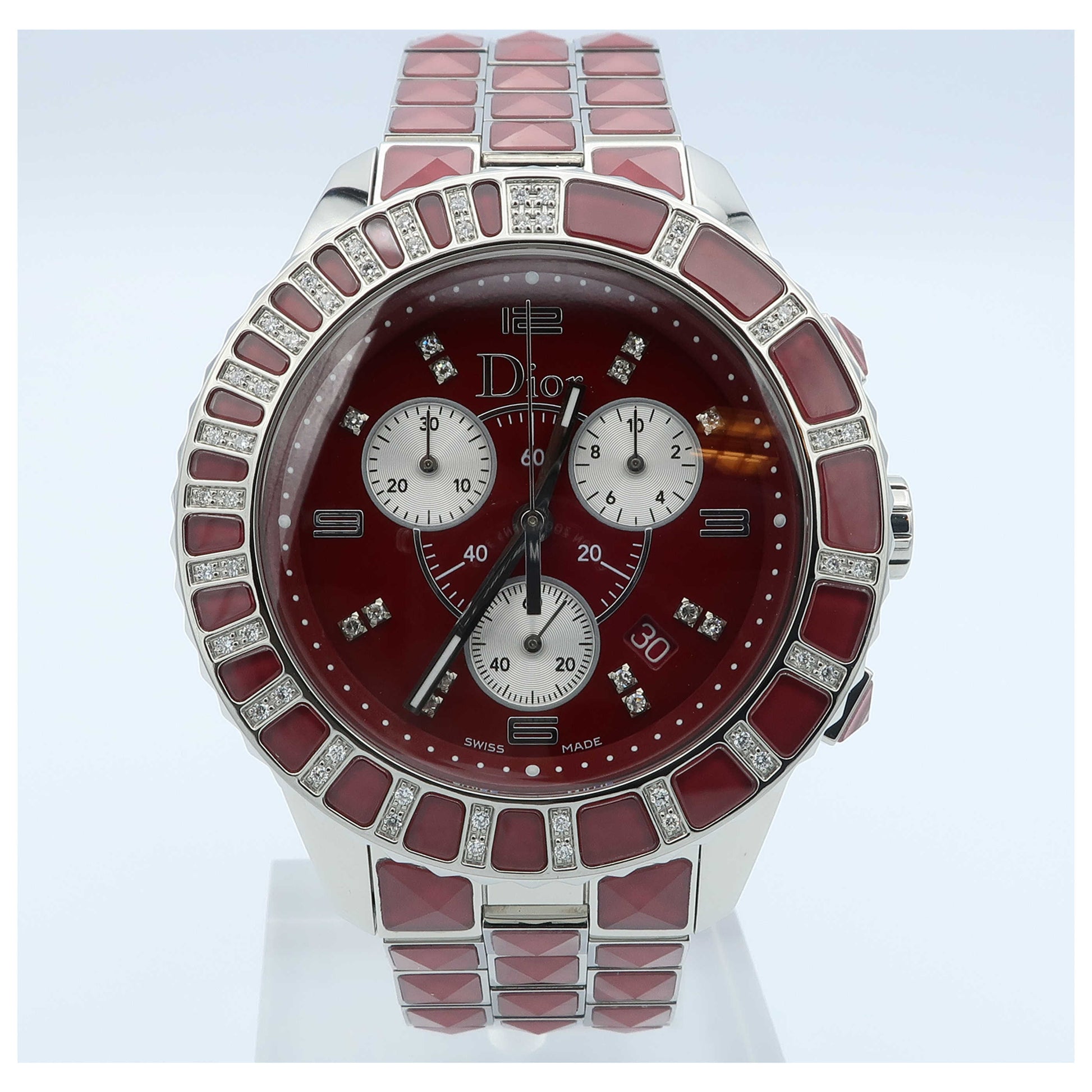 Front view of Christian Dior Christal Women's Swiss Quartz (Battery-Powered) Watch CD11431GM001-SD