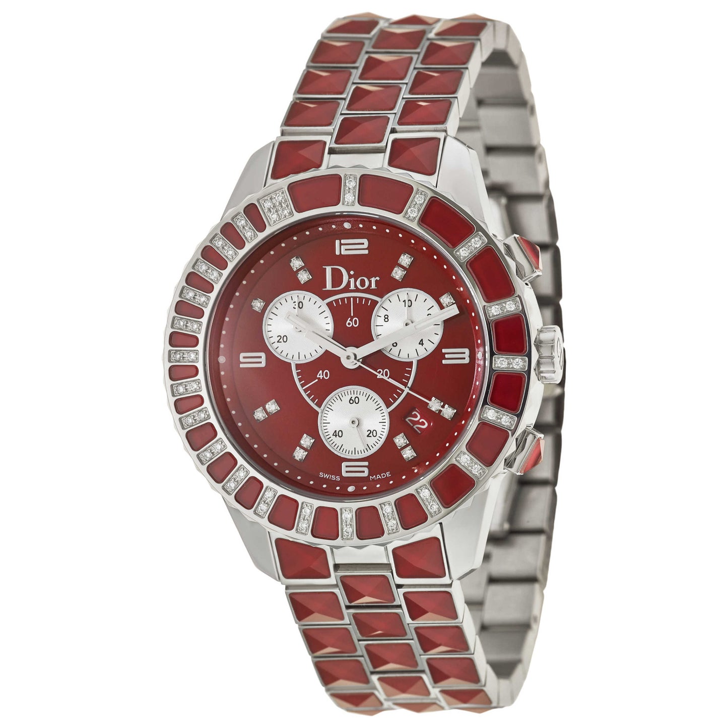 Front view of Christian Dior Christal Women's Swiss Quartz (Battery-Powered) Watch CD11431GM001