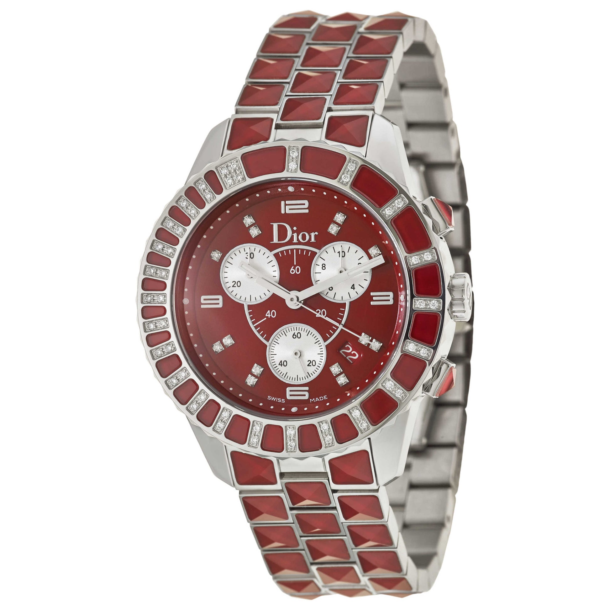 Front view of Christian Dior Christal Women's Swiss Quartz (Battery-Powered) Watch CD11431GM001