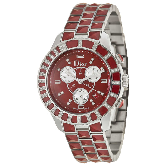 Front view of Christian Dior Christal Women's Swiss Quartz (Battery-Powered) Watch CD11431GM001
