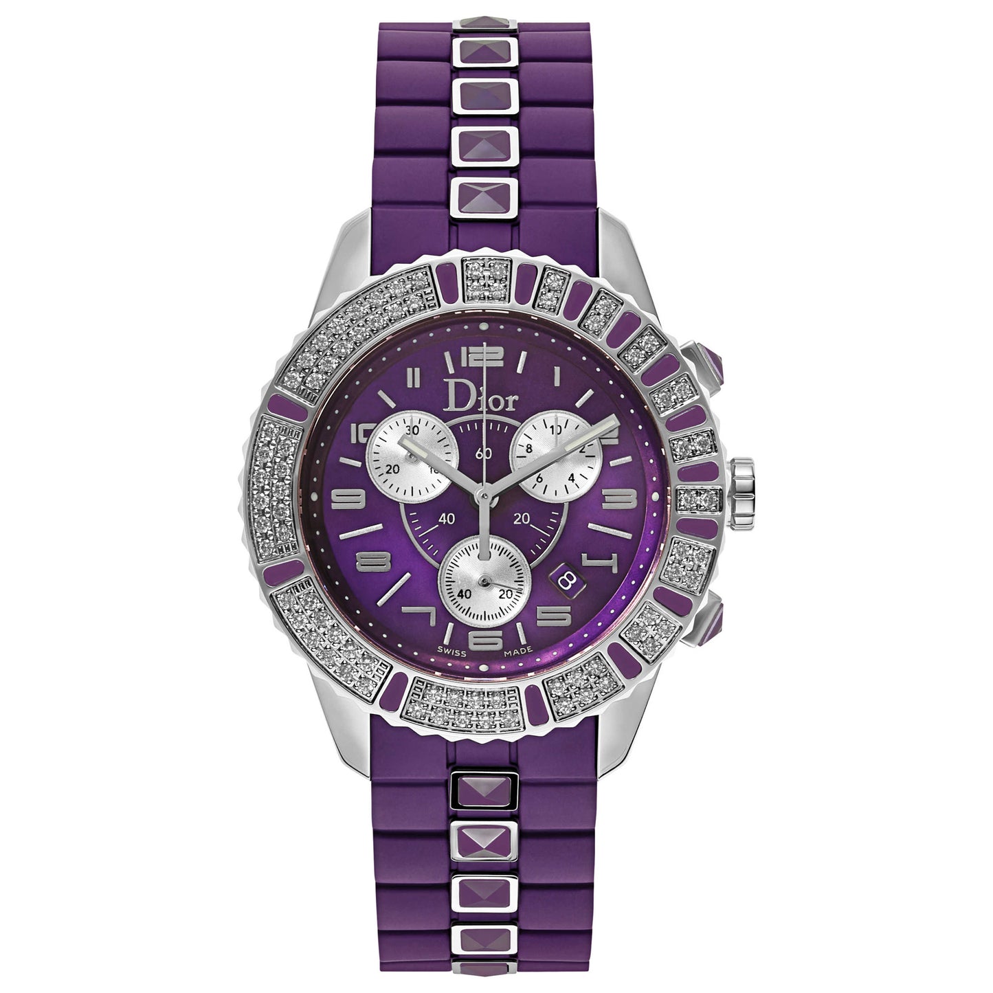 Front view of Christian Dior Christal Women's Swiss Quartz (Battery-Powered) Watch CD11431JR001