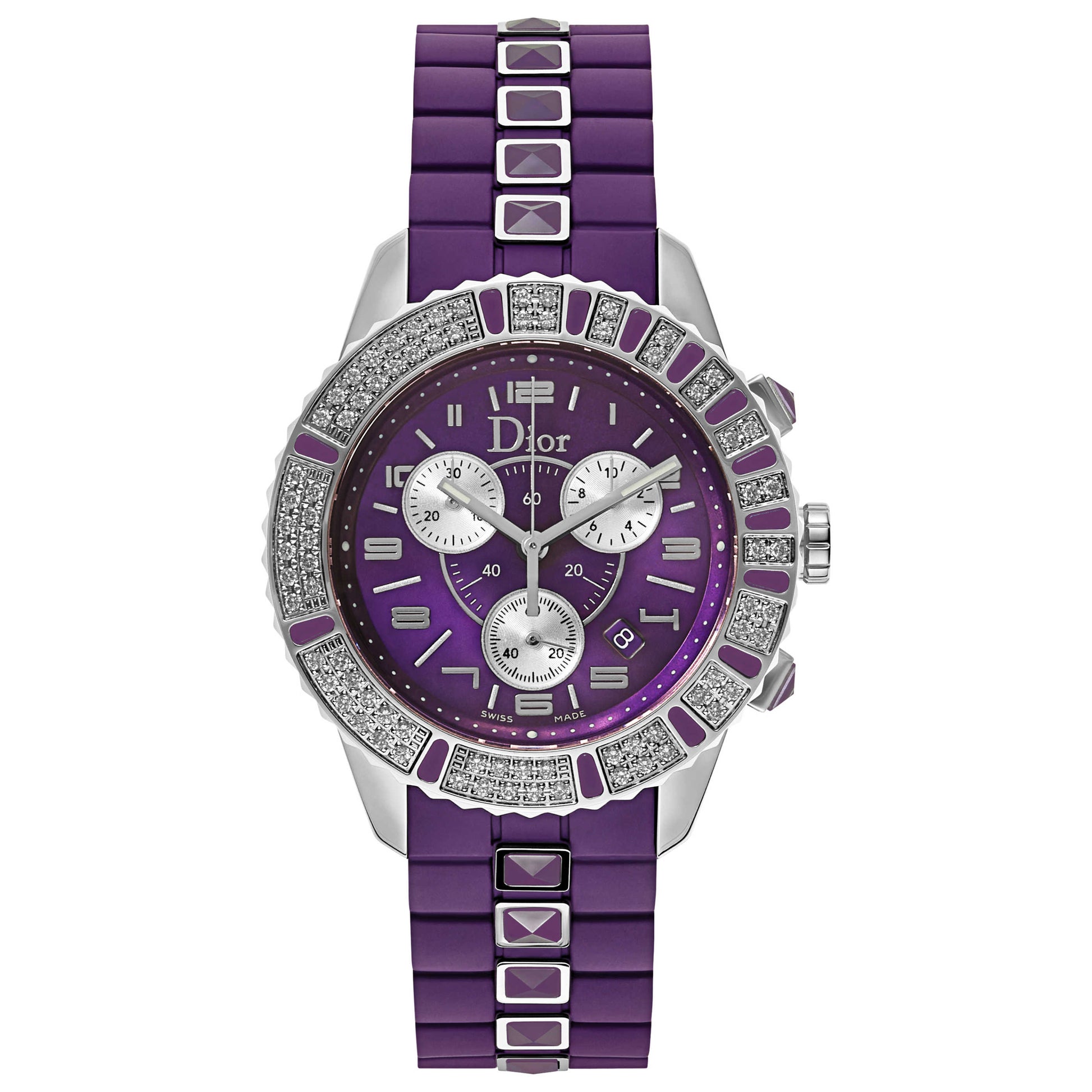 Front view of Christian Dior Christal Women's Swiss Quartz (Battery-Powered) Watch CD11431JR001