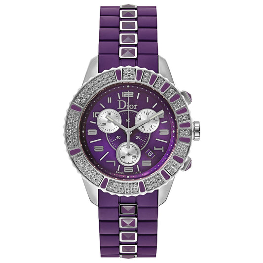 Front view of Christian Dior Christal Women's Swiss Quartz (Battery-Powered) Watch CD11431JR001
