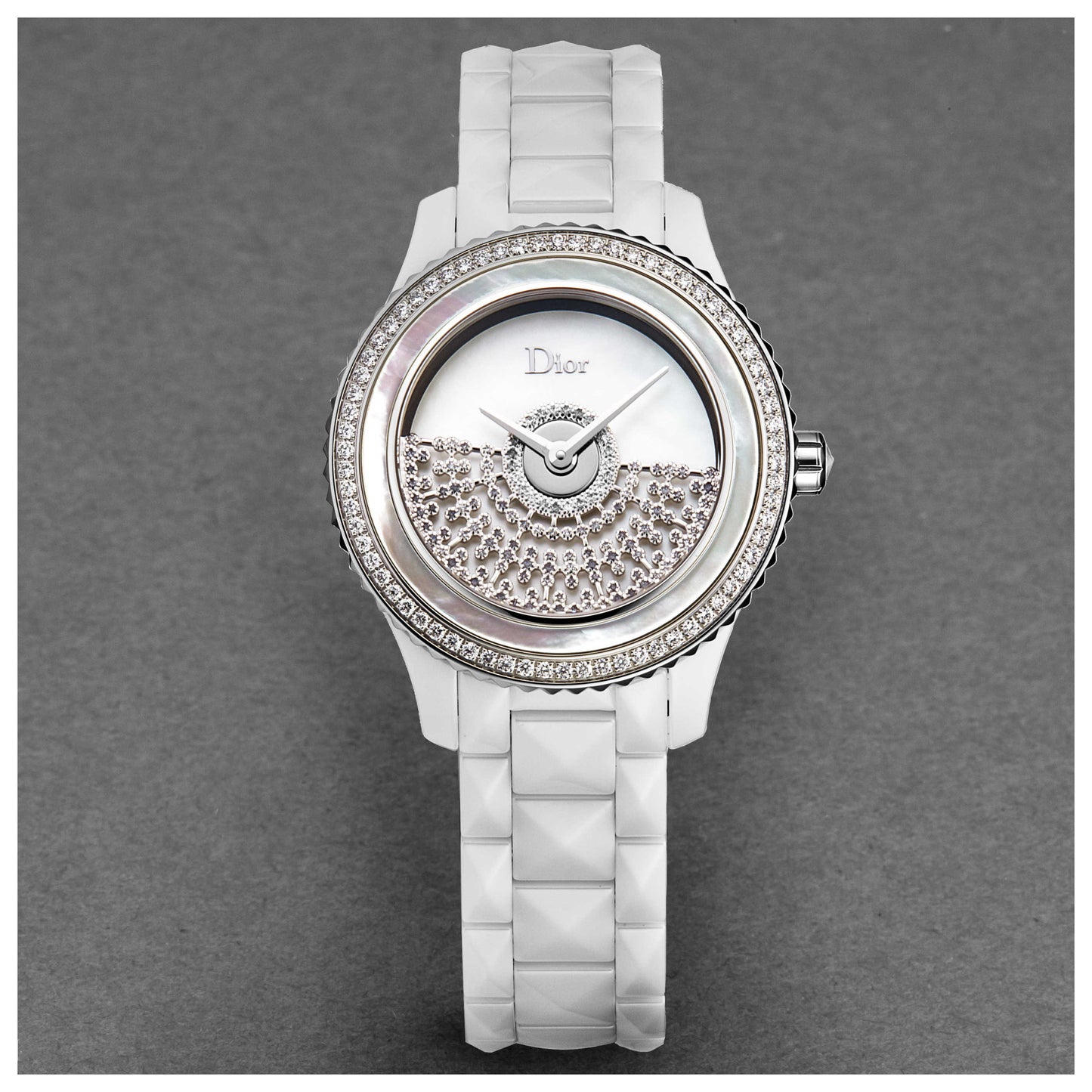 Right view of Christian Dior White VIII Women's Automatic Watch CD123BE1C001