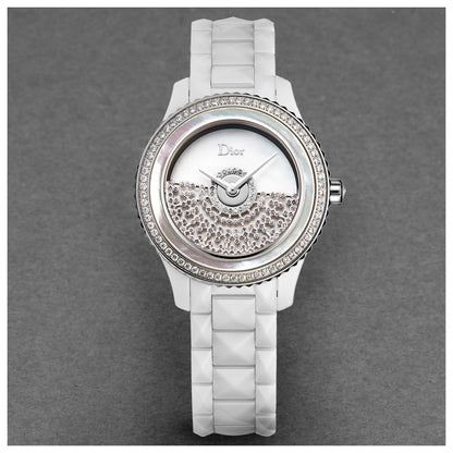 Right view of Christian Dior White VIII Women's Automatic Watch CD123BE1C001