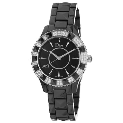 Front view of Christian Dior Black eight Women's Quartz Watch CD1241E0C001