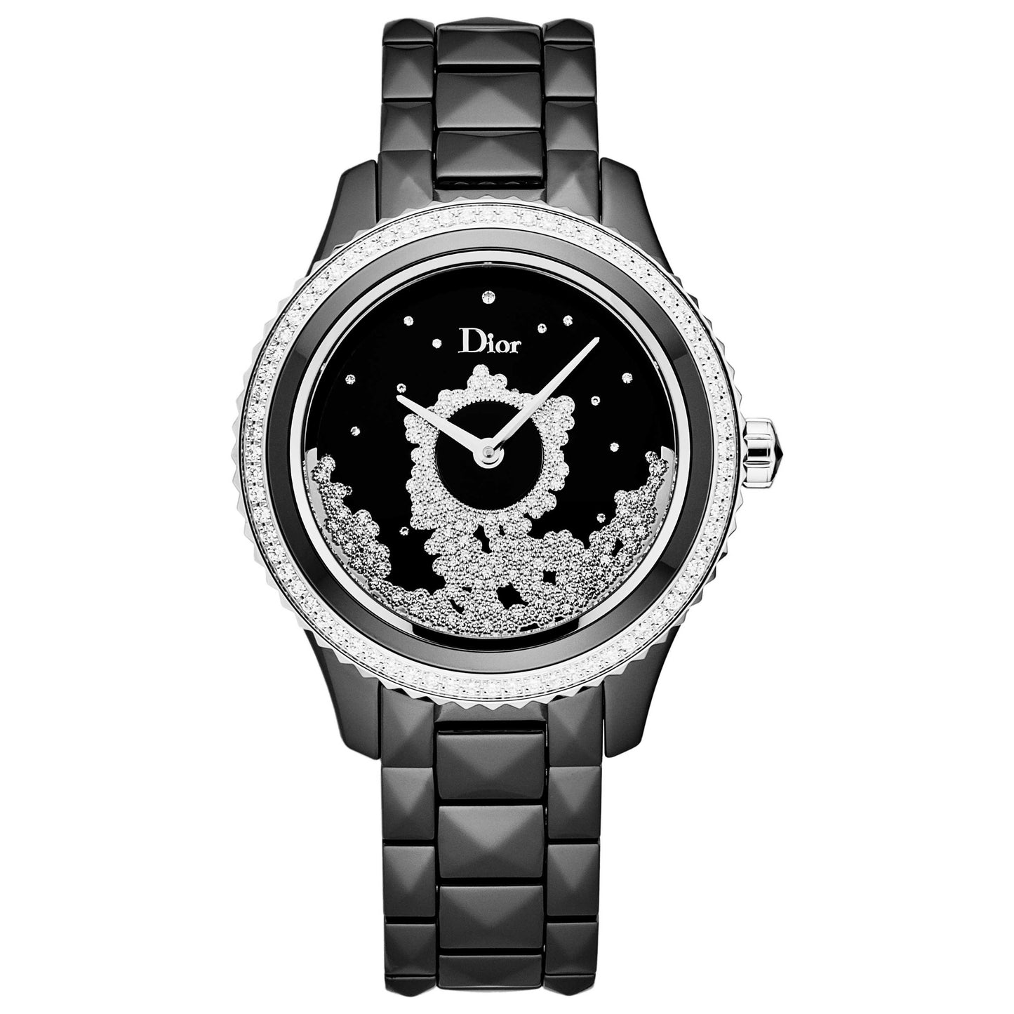 Front view of Christian Dior Black Eight Women's Automatic Watch CD124BE0C003