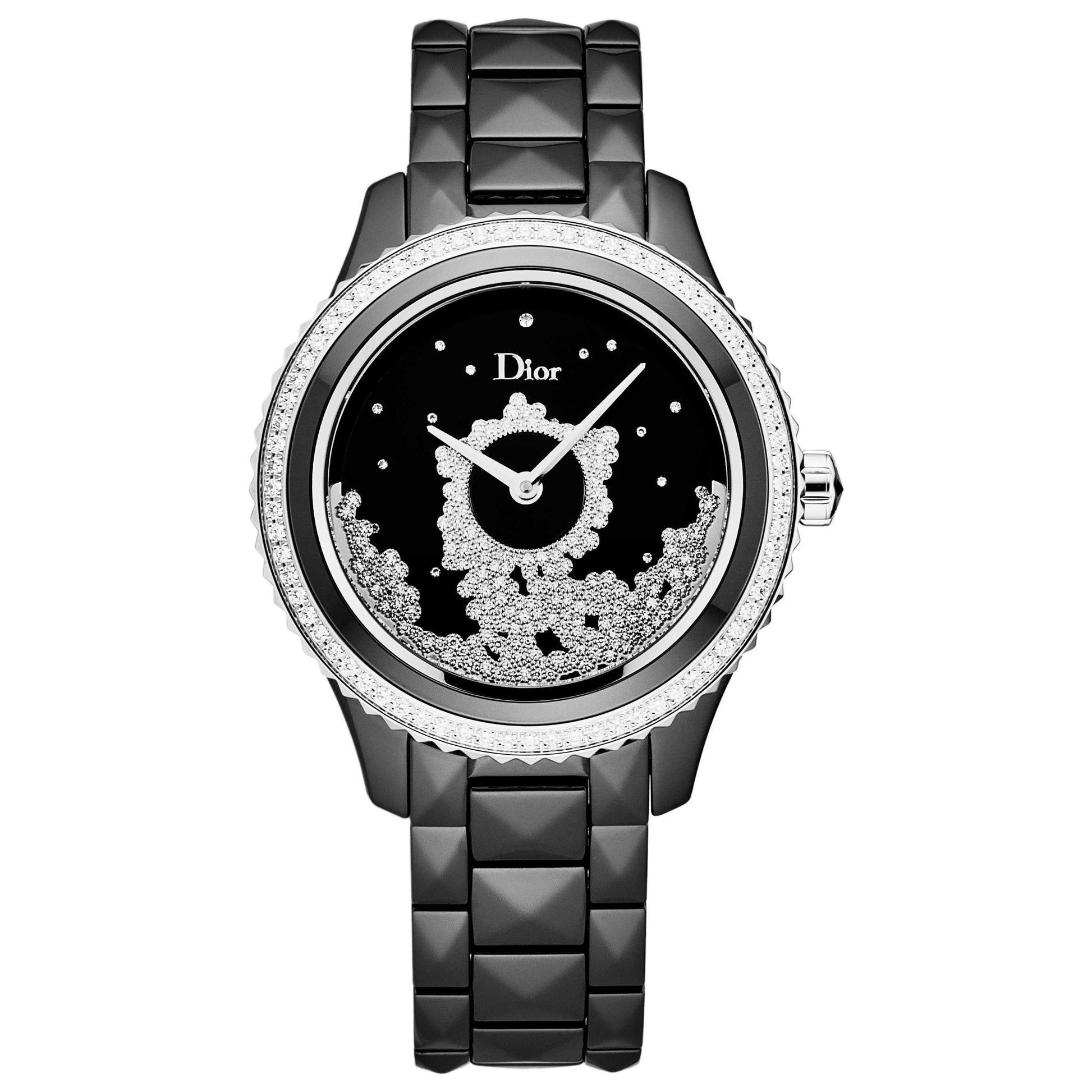 Front view of Christian Dior Black Eight Women's Automatic Watch CD124BE0C003