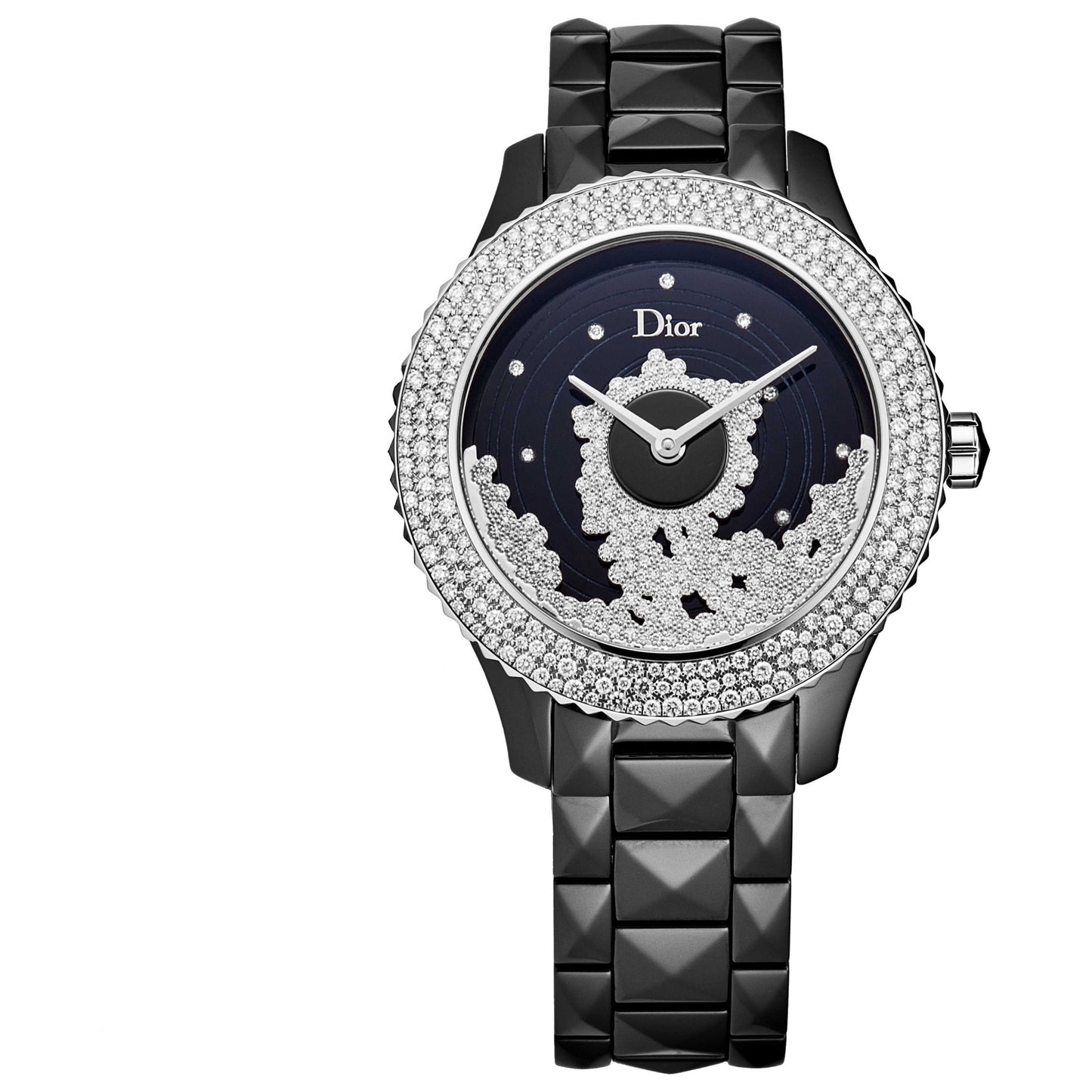 Front view of Christian Dior Black Eight Women's Automatic Watch CD124BE2C001