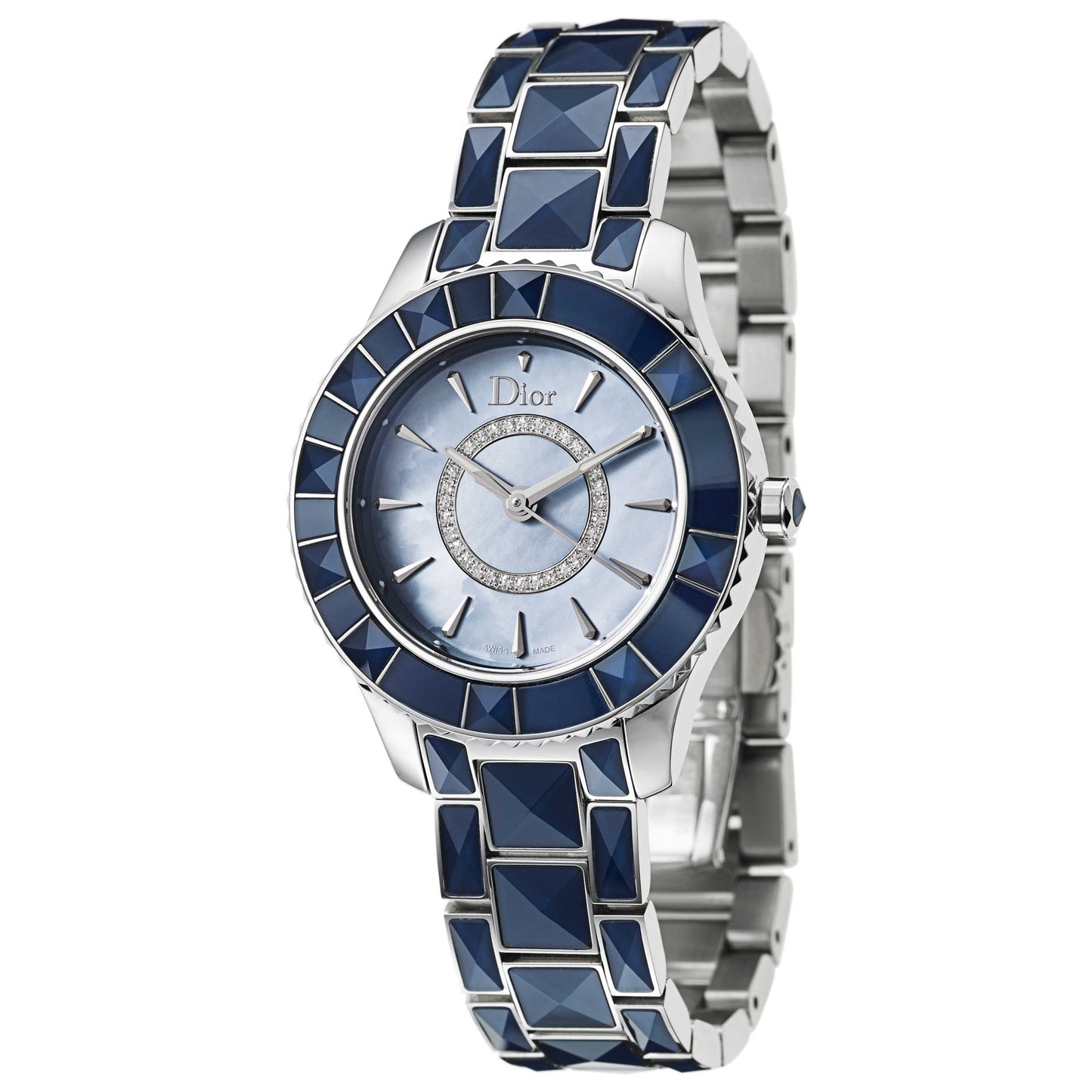 Front view of Christian Dior Christal Women's Swiss Quartz (Battery-Powered) Watch CD143117M001