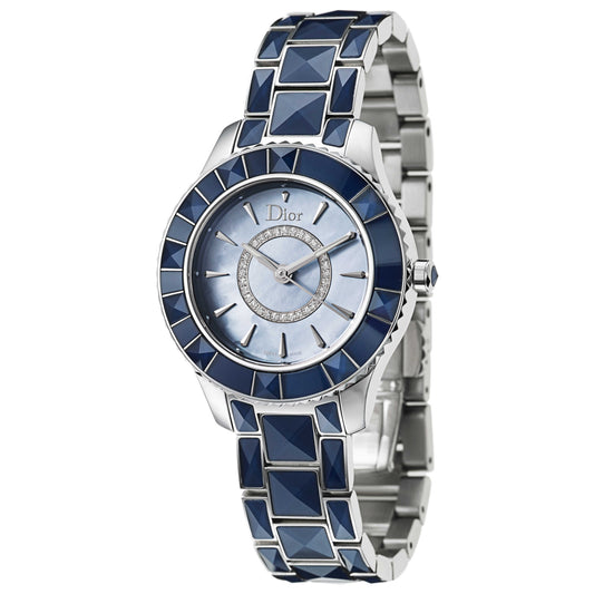 Front view of Christian Dior Christal Women's Swiss Quartz (Battery-Powered) Watch CD143117M001