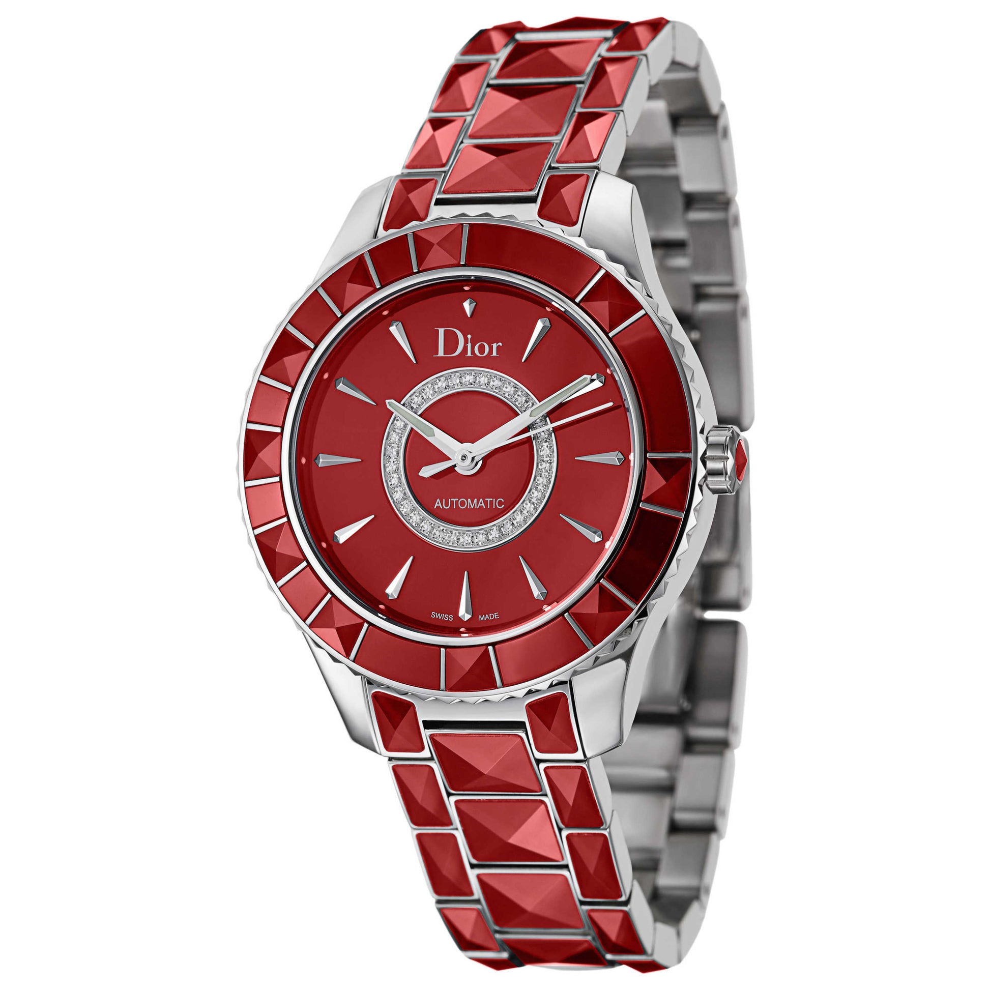 Front view of Christian Dior Christal Women's Automatic Watch CD144511M001