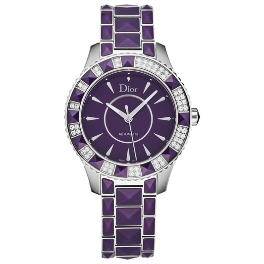 Front view of Christian Dior Christal Women's Automatic Watch CD144515M001