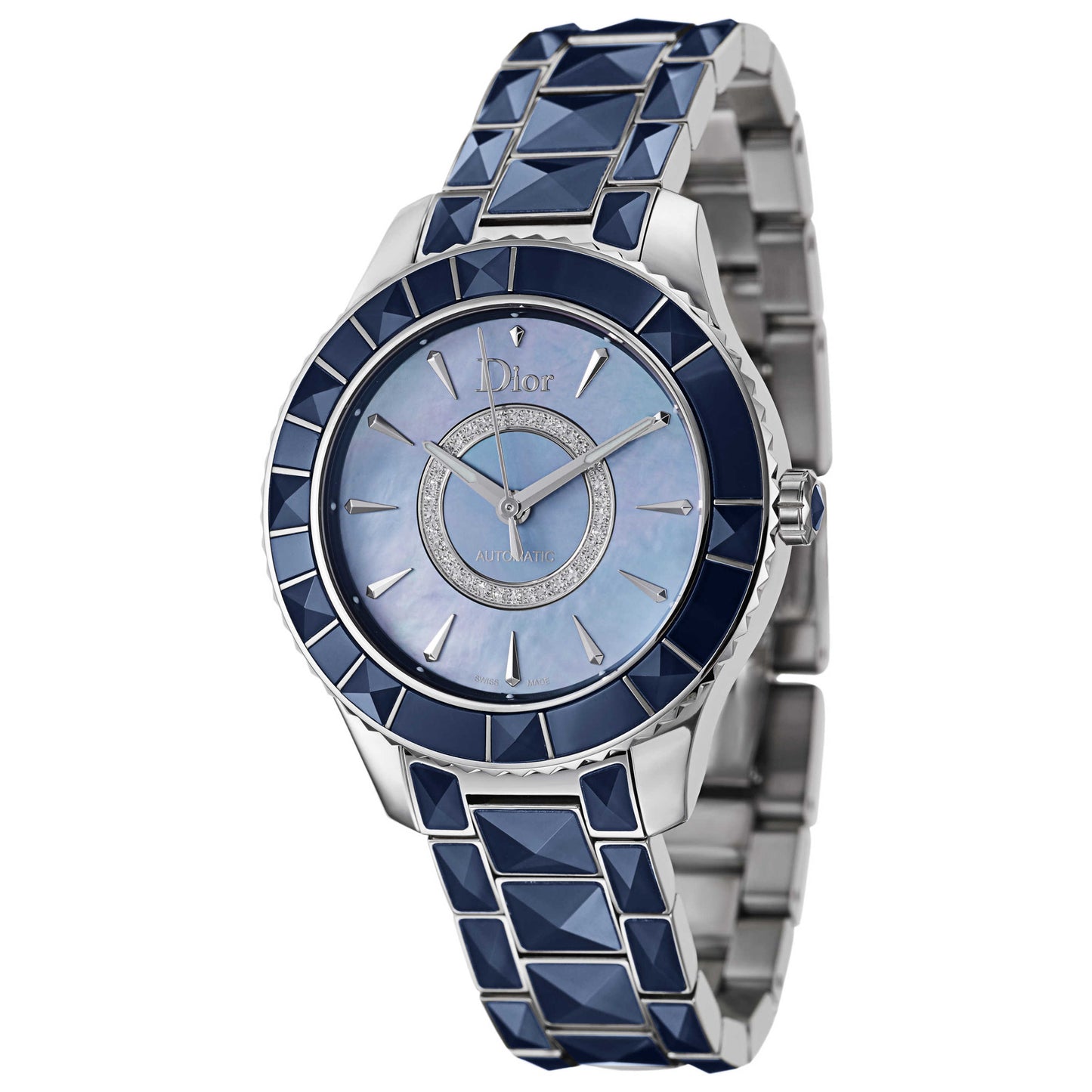 Front view of Christian Dior Christal Women's Automatic Watch CD144517M001