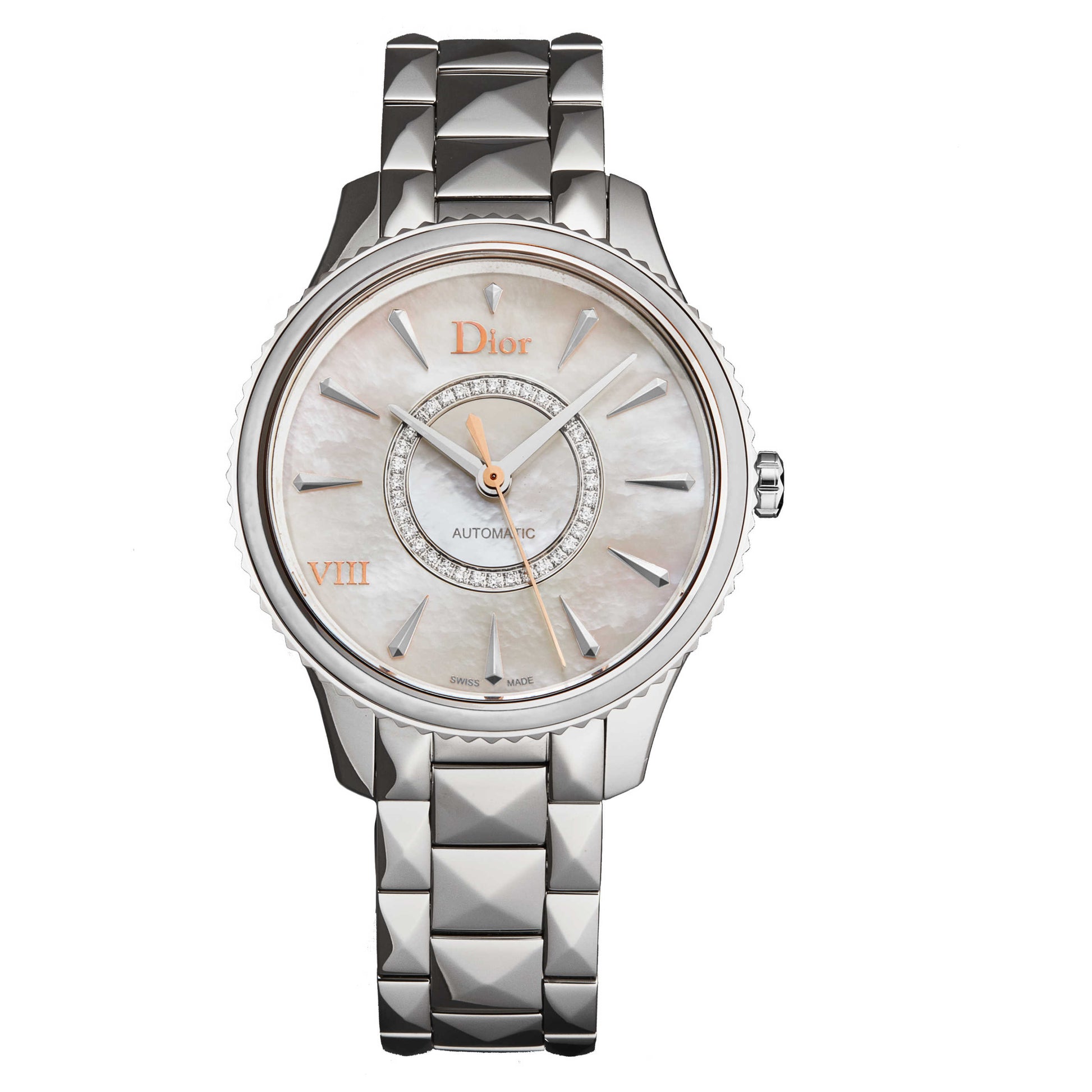 Front view of Christian Dior Montaigne Women's Automatic Watch CD153512M001