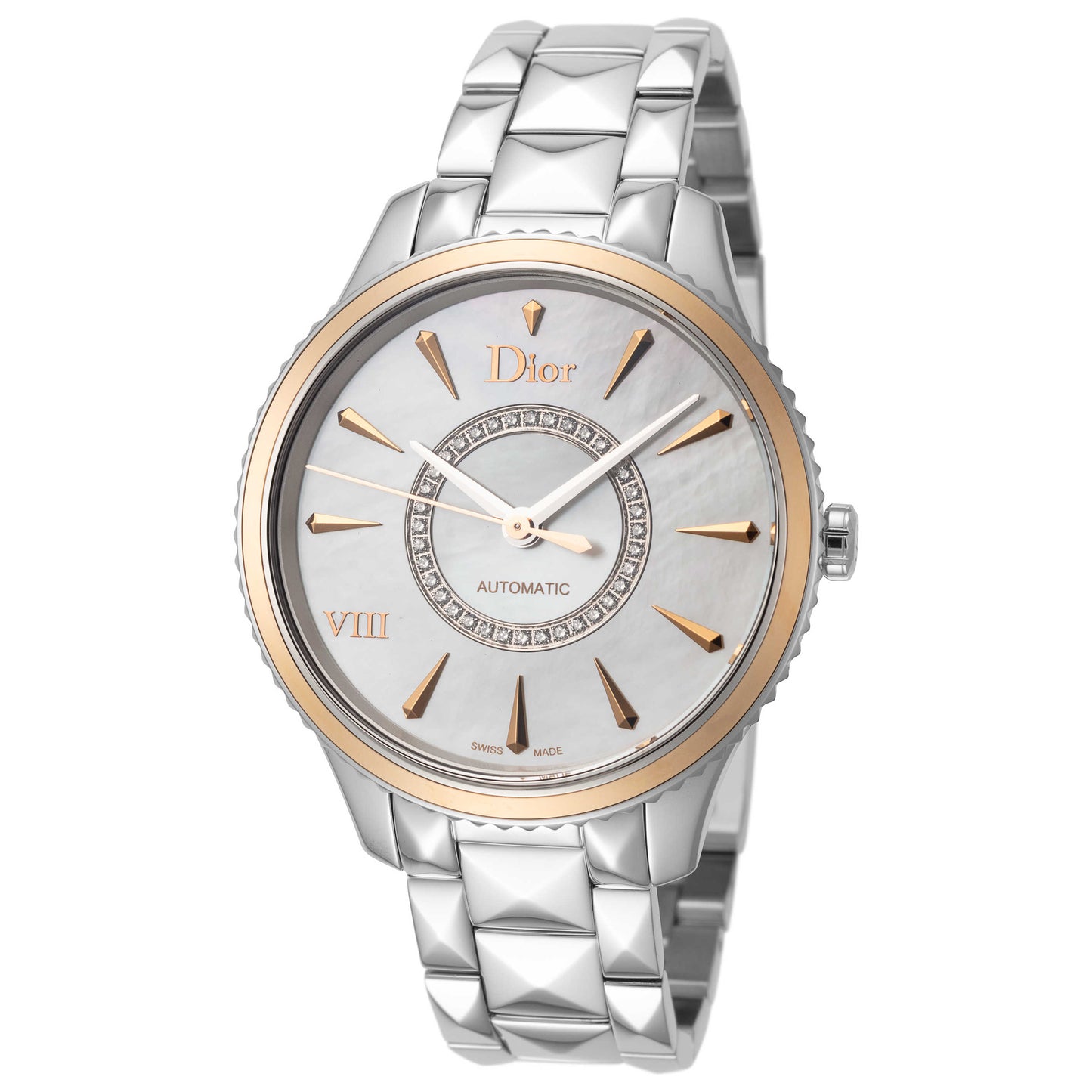 Front view of Christian Dior Montaigne Women's Automatic Watch CD1535I0M001