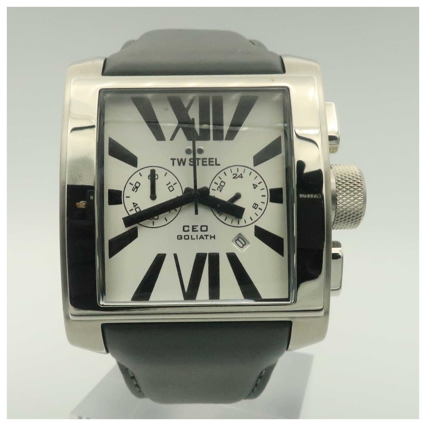 Front view of TW Steel CEO Goliath Men's Japanese Quartz (Battery-Powered) Watch CE3003-PO