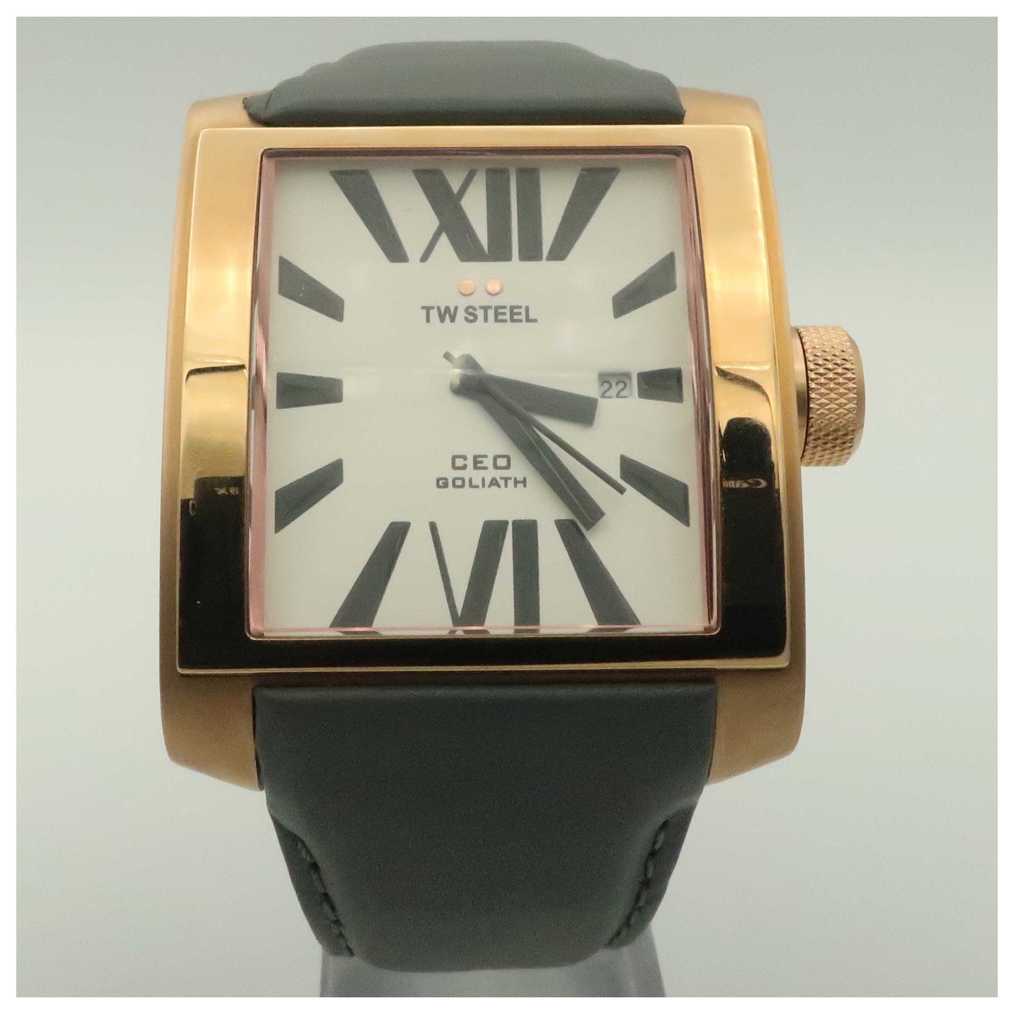 Front view of TW Steel CEO Goliath Men's Japanese Quartz (Battery-Powered) Watch CE3008-PO2