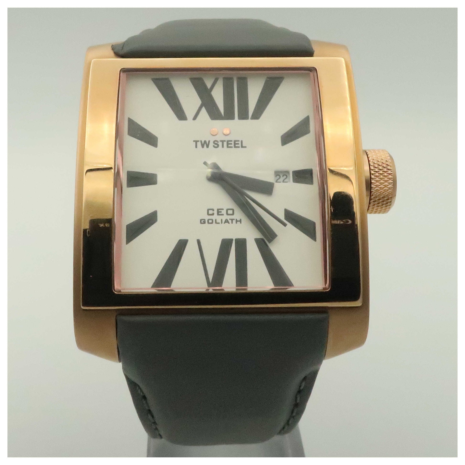 Front view of TW Steel CEO Goliath Men's Japanese Quartz (Battery-Powered) Watch CE3008-PO2
