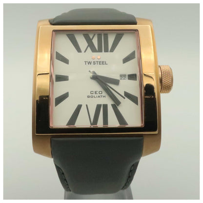Front view of TW Steel CEO Goliath Men's Japanese Quartz (Battery-Powered) Watch CE3008-PO2