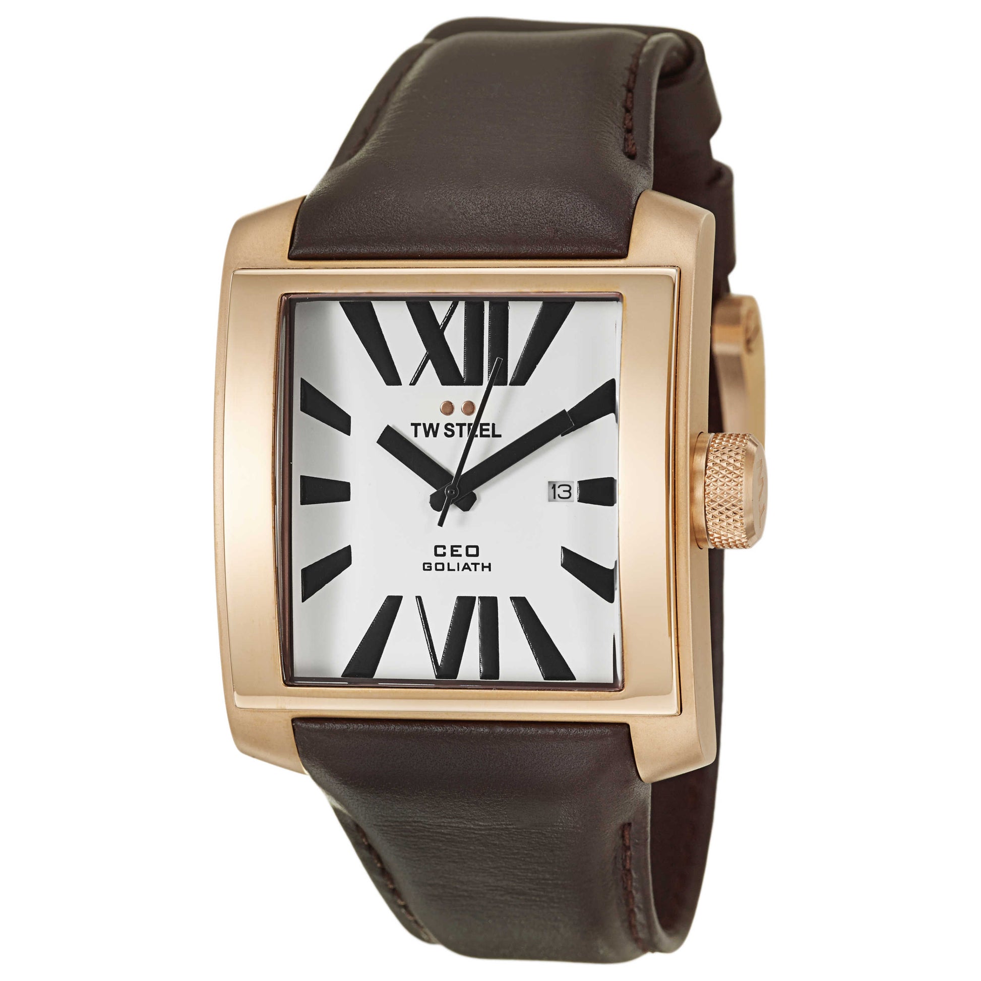 Front view of TW Steel CEO Goliath Men's Japanese Quartz (Battery-Powered) Watch CE3008