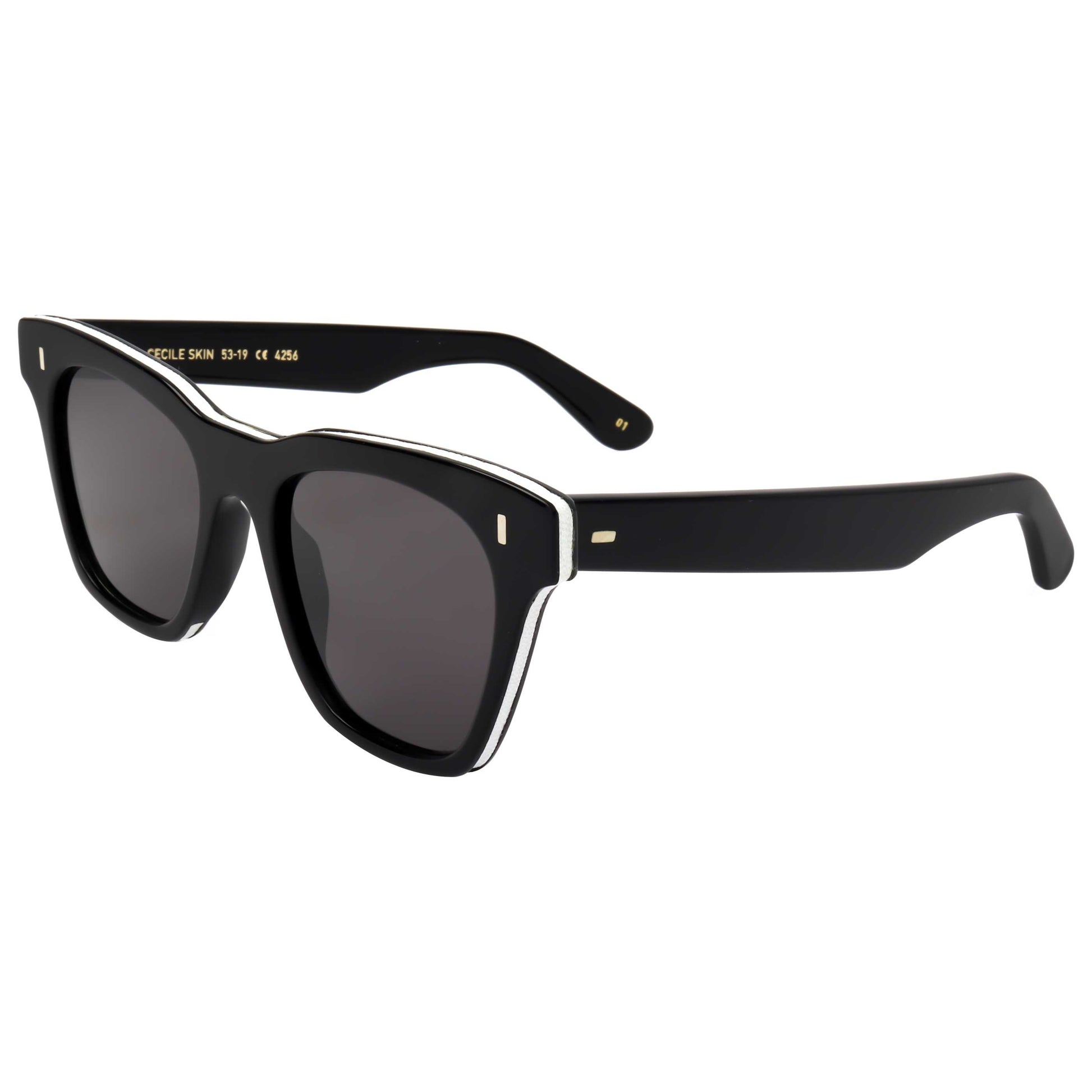 Front view of L.G.R. Women's Sunglasses CECILE-SKIN-BLK-53