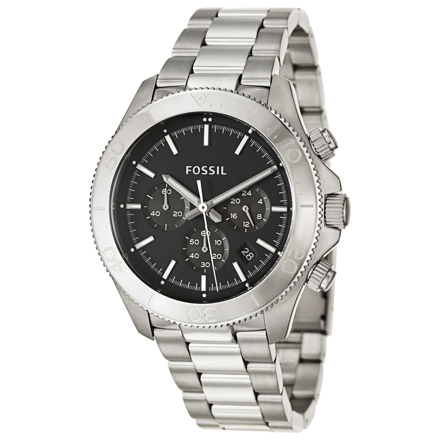 Front view of Fossil Retro Traveler Men's Japanese Quartz (Battery-Powered) Watch CH2848
