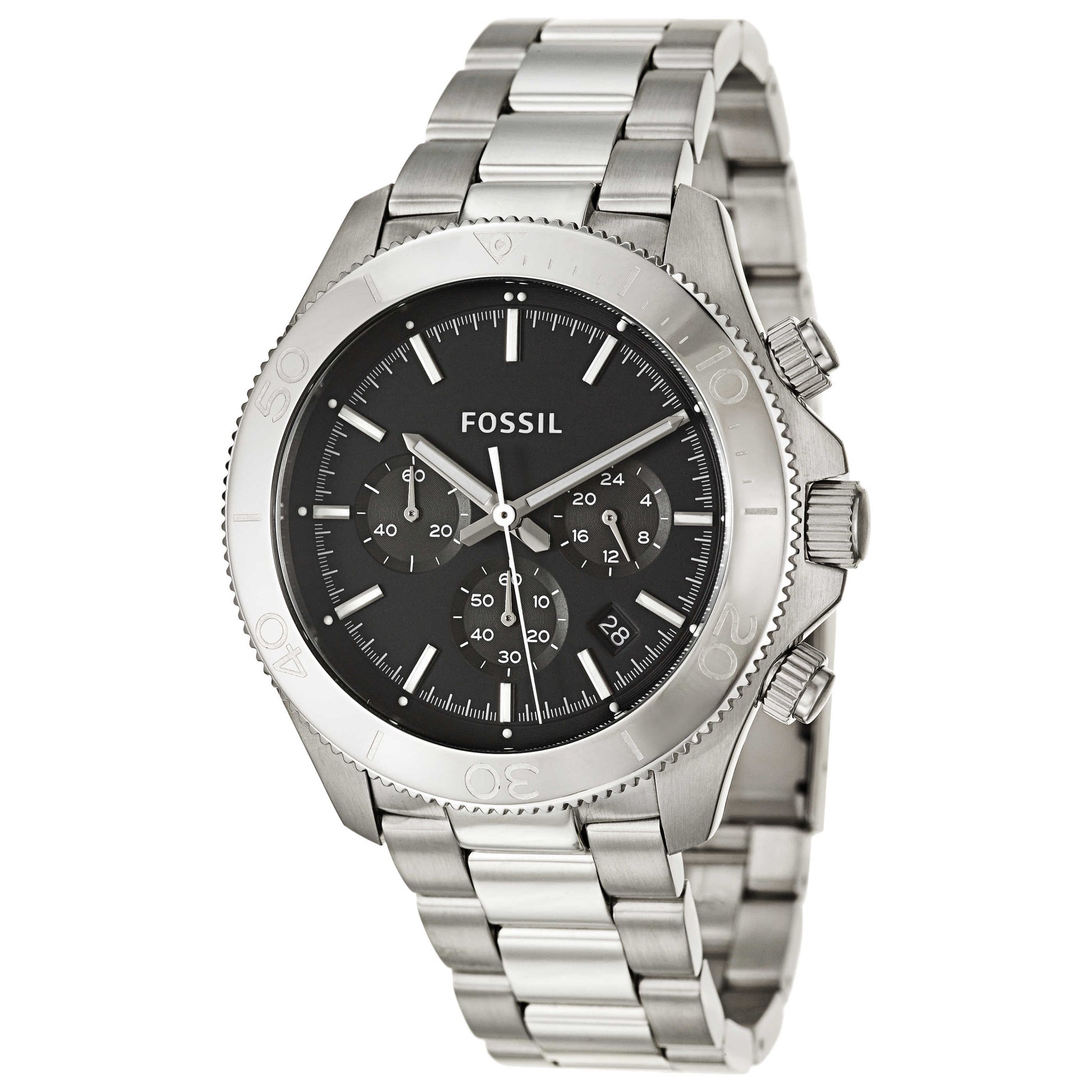 Front view of Fossil Retro Traveler Men's Japanese Quartz (Battery-Powered) Watch CH2848