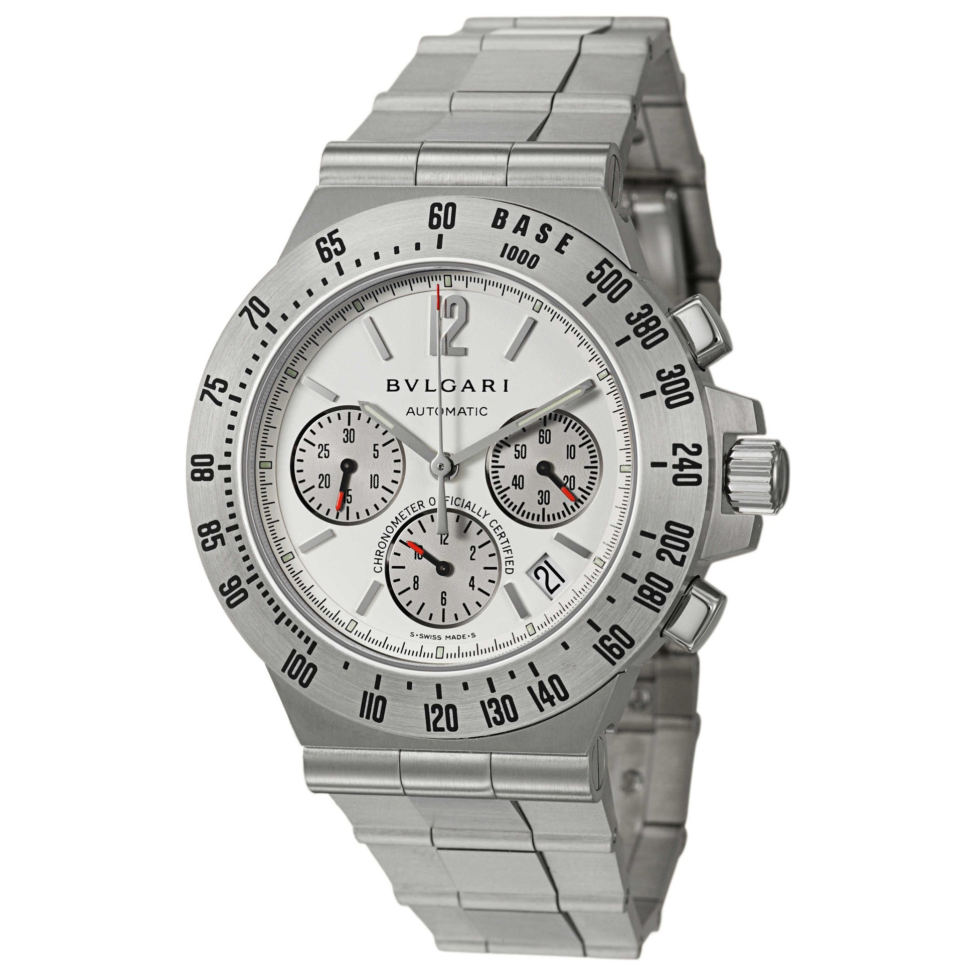 Front view of Bulgari Diagono Professional Men's Automatic Watch CH40WSSDTA
