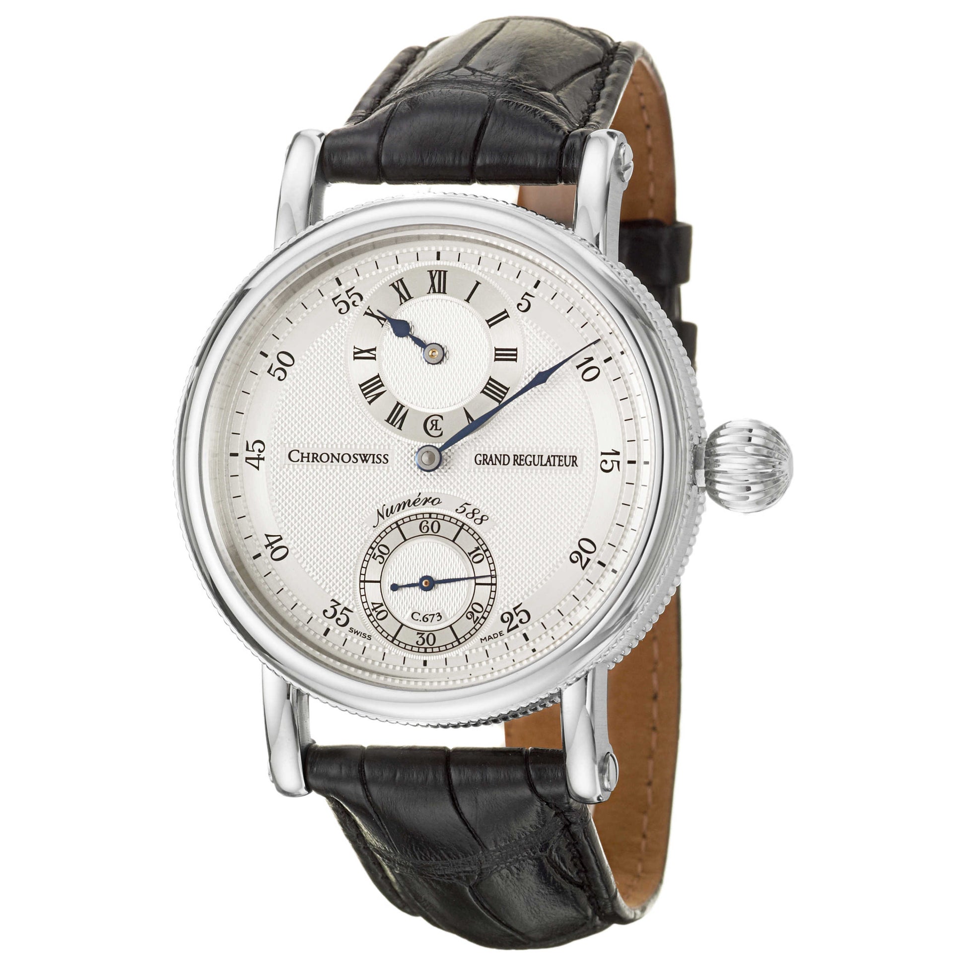 Front view of Chronoswiss Grand Regulateur Men's Manual-Wind Watch CH6723