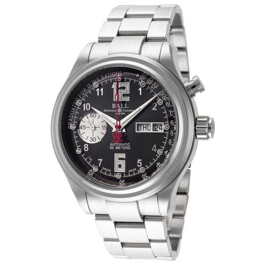 Front view of Ball Trainmaster Men's Automatic Watch CM1038D-SAJ-BK