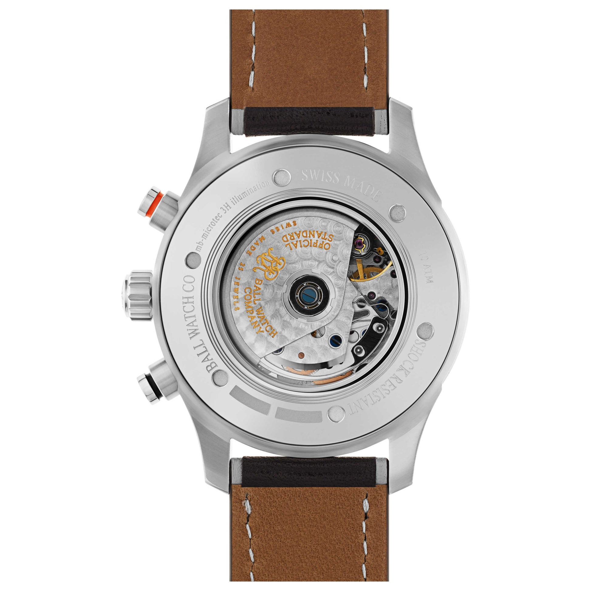 Back view of Ball Fireman Men's Automatic Watch CM3090C-L1J-BK