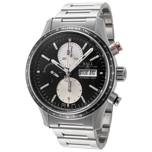 Front view of Ball Fireman Men's Automatic Watch CM3090C-S1J-BK