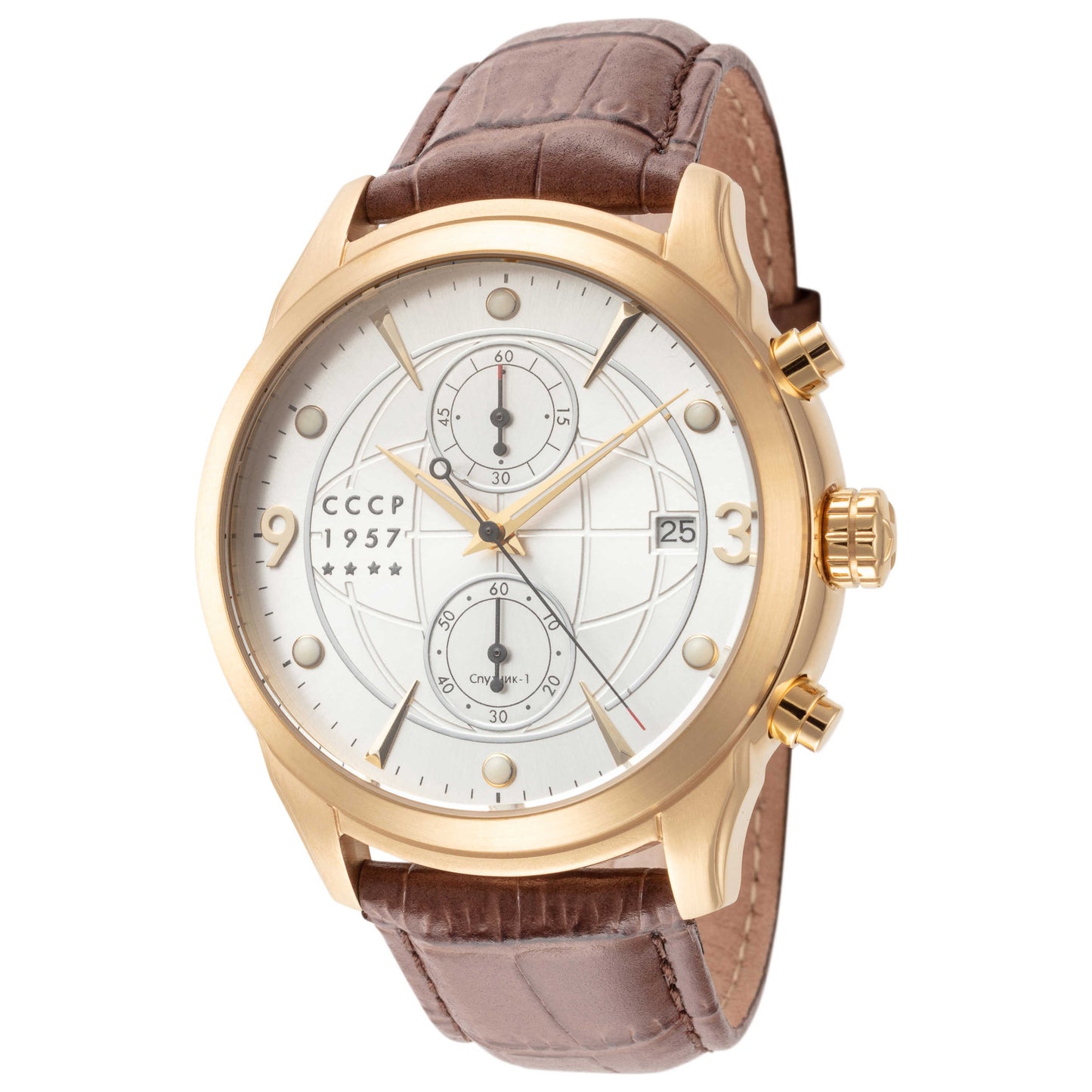 Front view of CCCP Sputnik-1 Men's Quartz Watch CP-7002-06