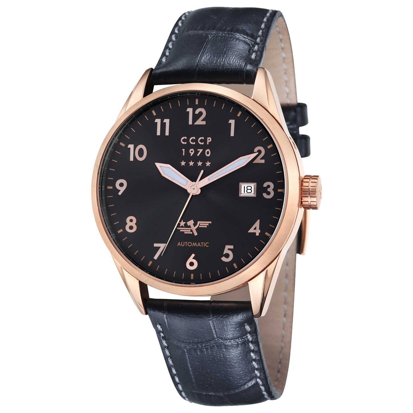 Front view of CCCP Golden Soviet Men's Automatic Watch CP-7015-05