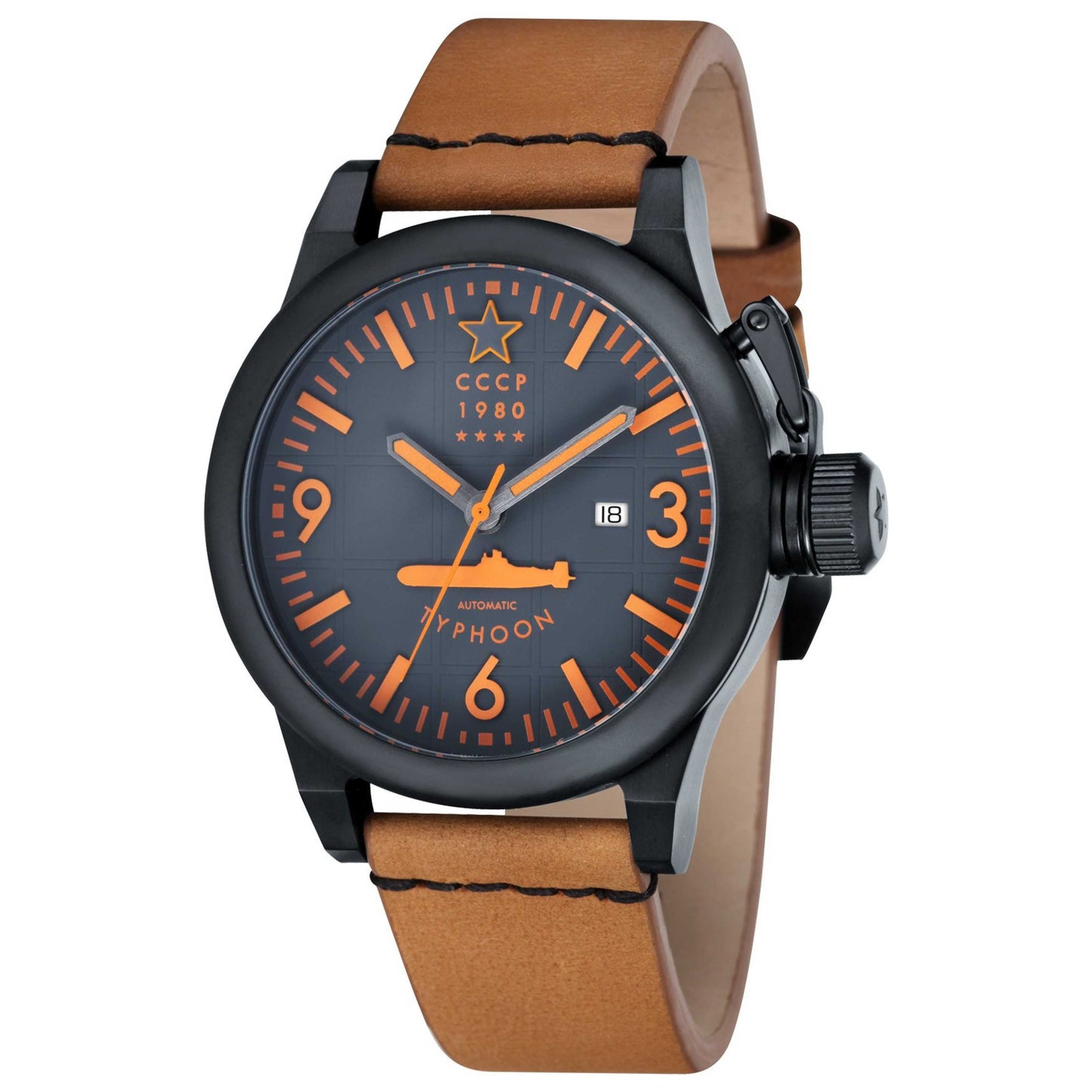 Front view of CCCP Typhoon Men's Automatic Watch CP-7018-07