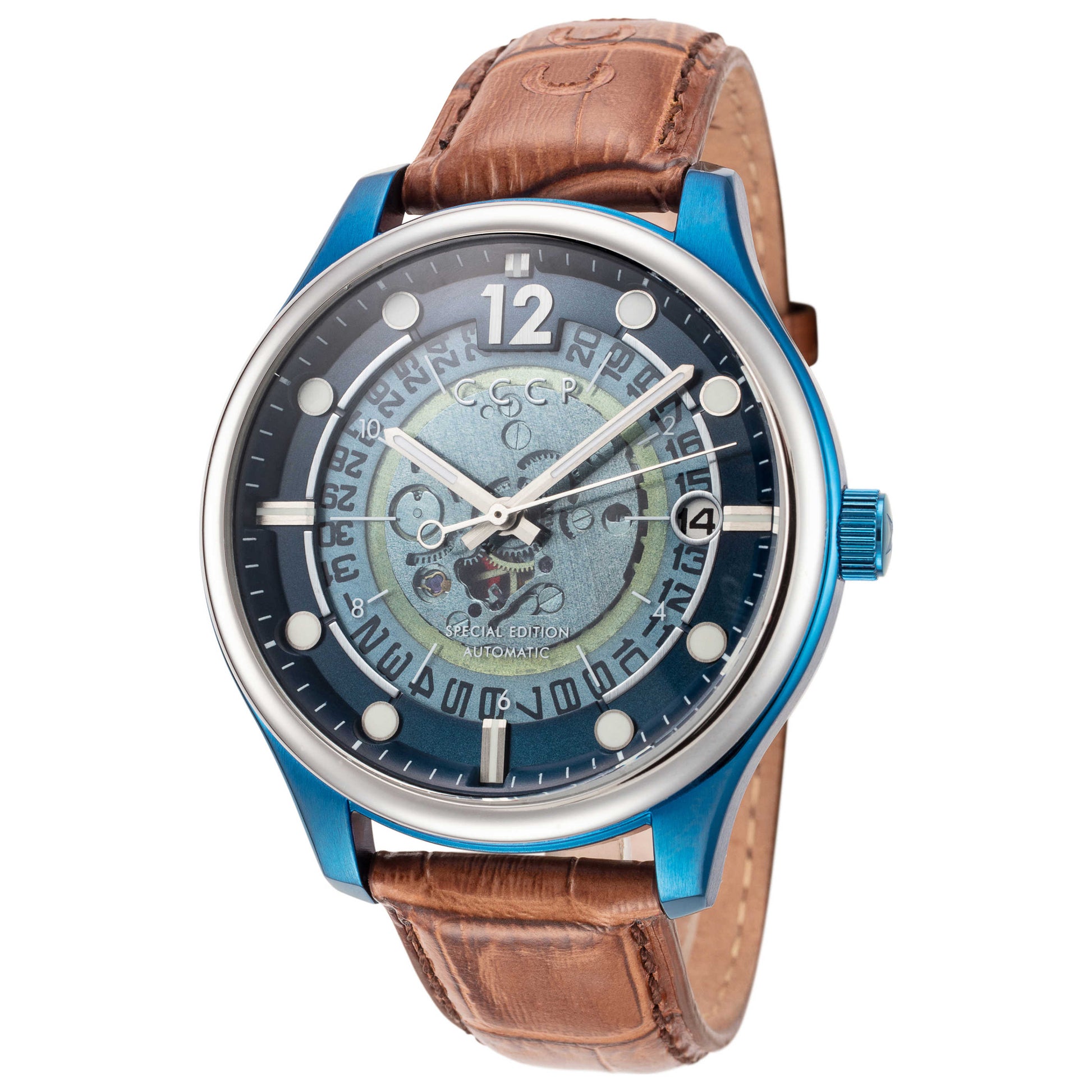 Front view of CCCP Sputnik-2 Men's Automatic Watch CP-7026-0D