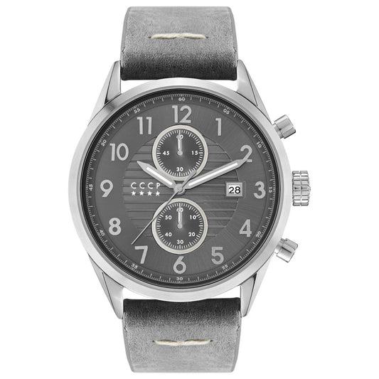 Front view of CCCP Golden Soviet Submarine Men's Quartz Watch CP-7029-01