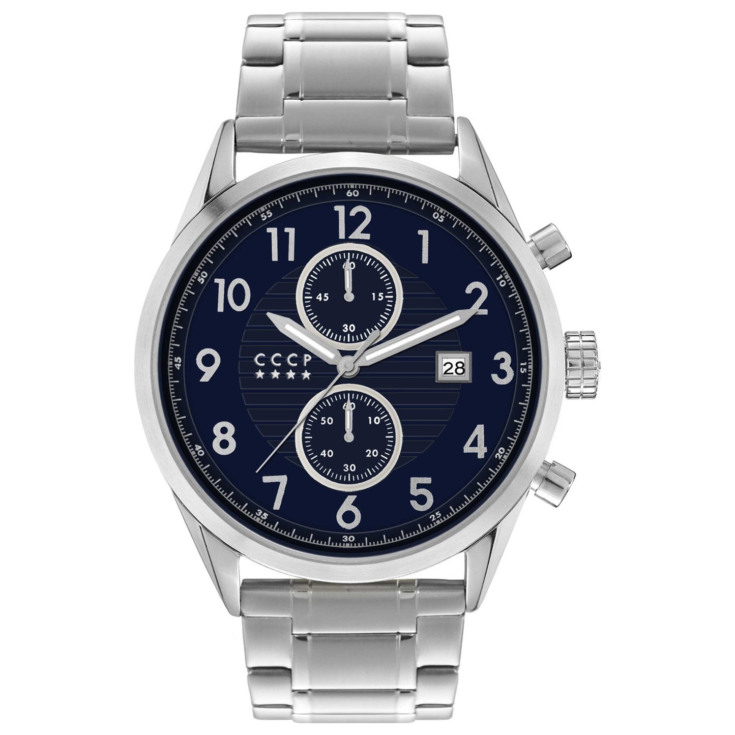 Front view of CCCP Golden Soviet Submarine Men's Quartz Watch CP-7029-22