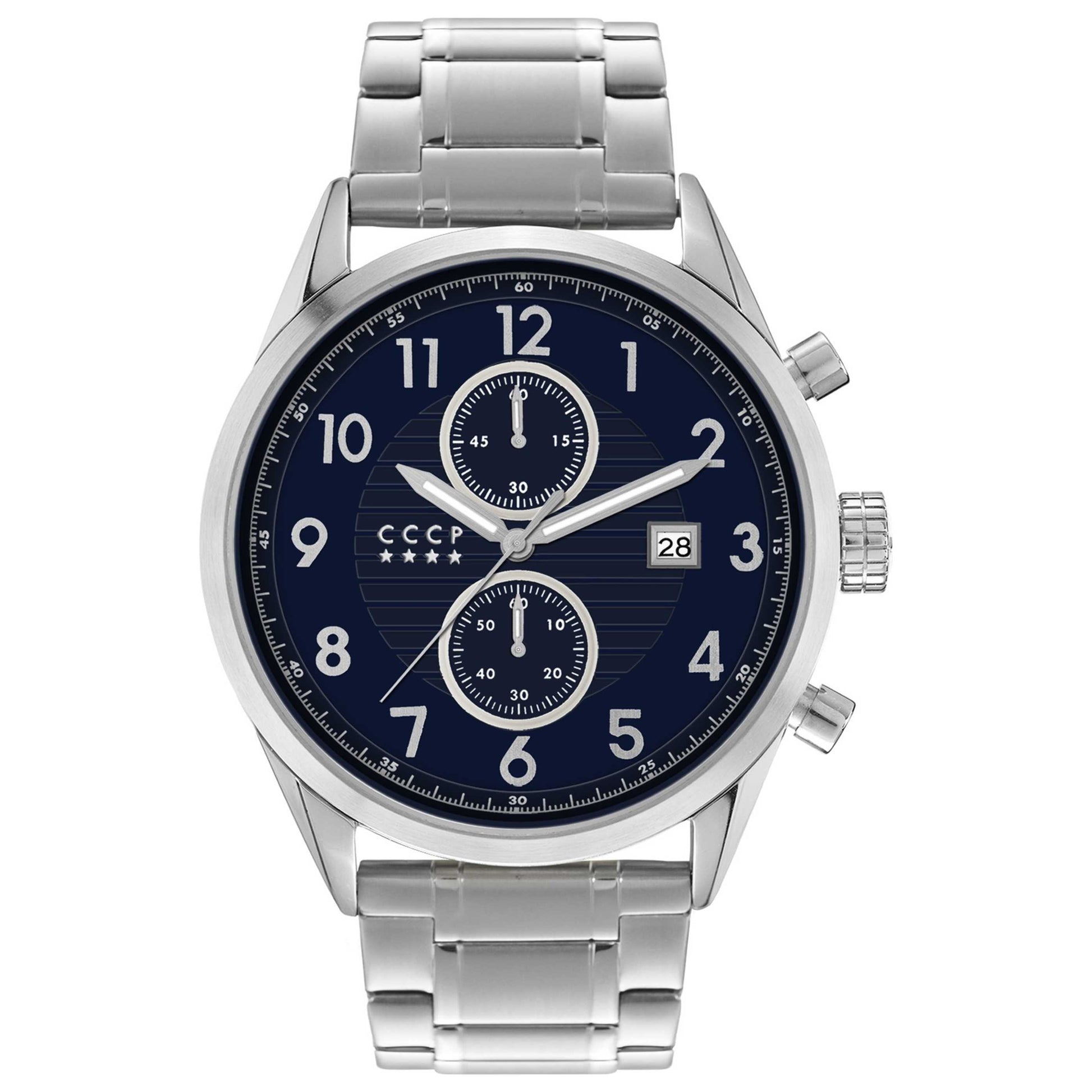 Front view of CCCP Golden Soviet Submarine Men's Quartz Watch CP-7029-22