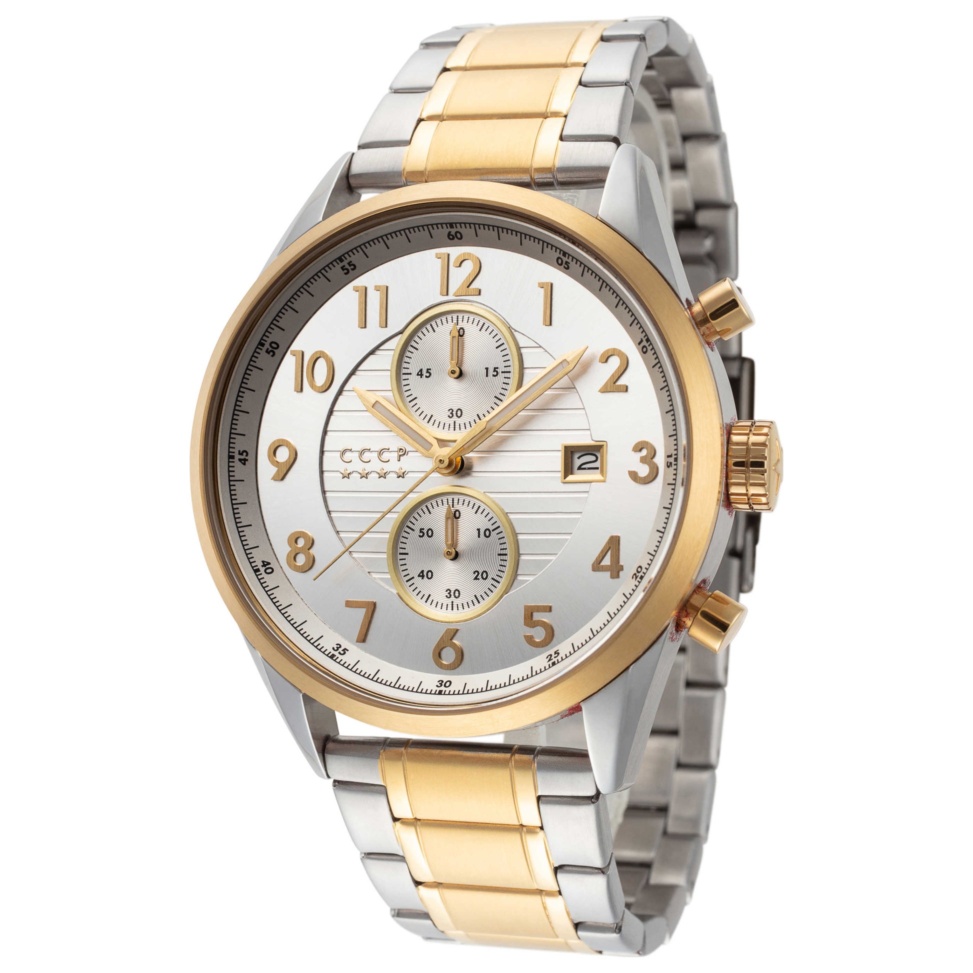 Front view of CCCP Golden Soviet Men's Quartz Watch CP-7029-44