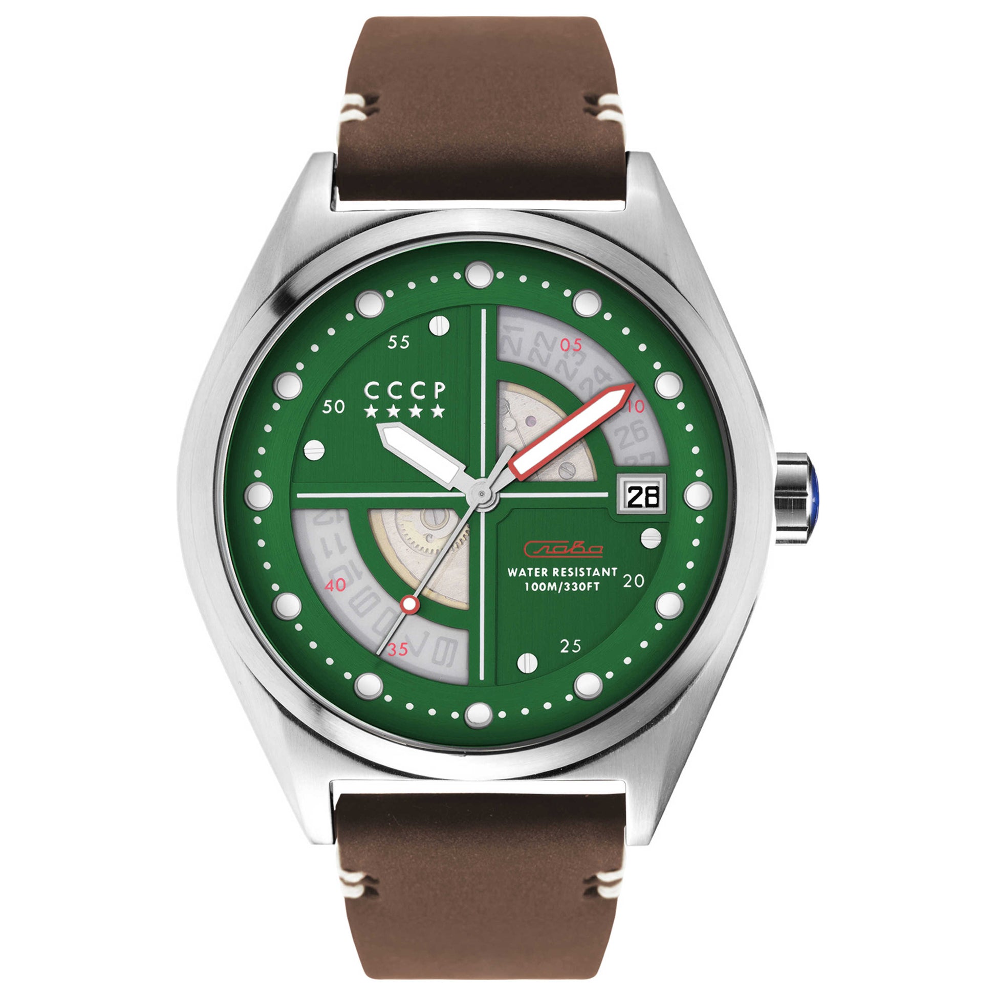 Front view of CCCP Shchuka Men's Automatic Watch CP-7031-05