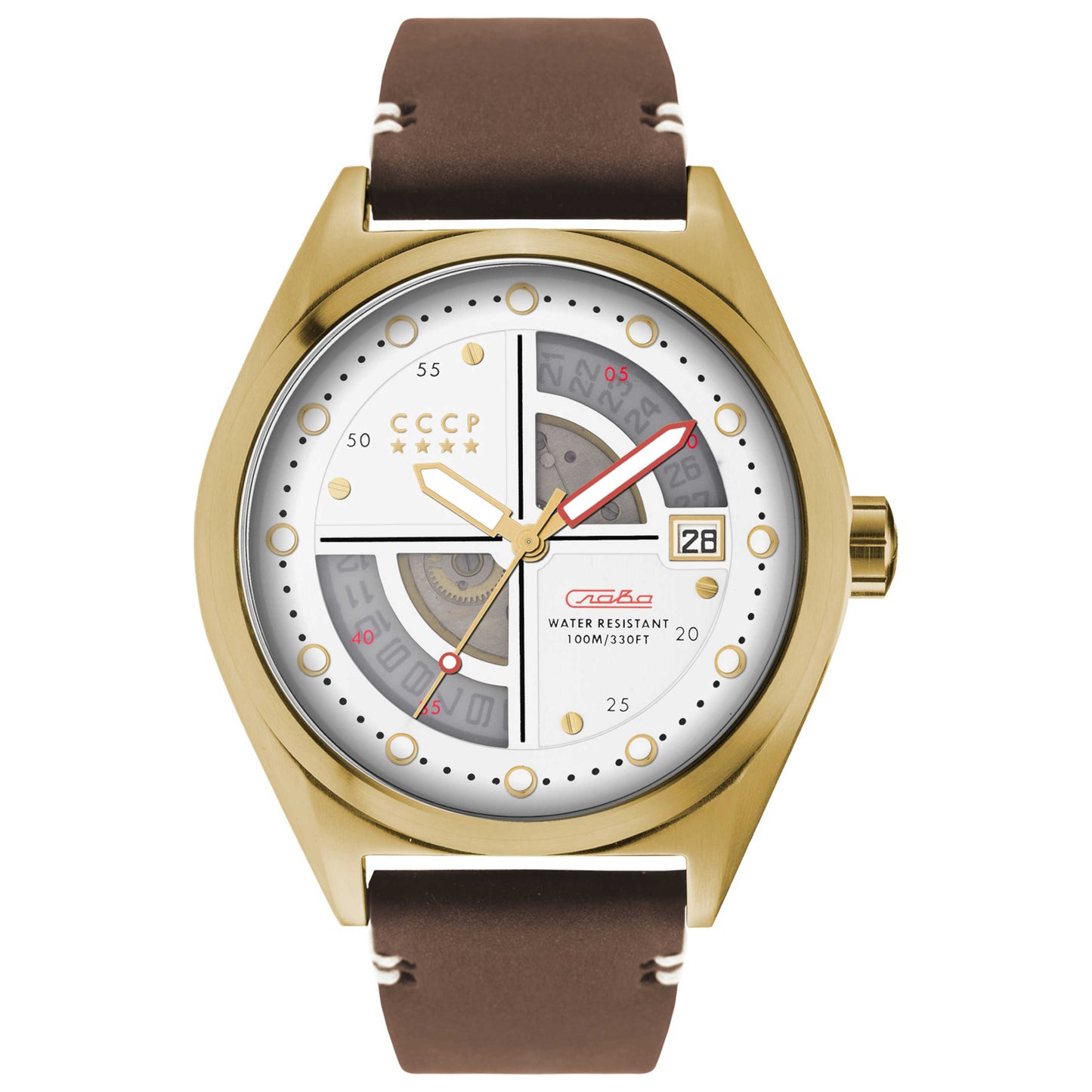 Front view of CCCP Shchuka Men's Automatic Watch CP-7031-07